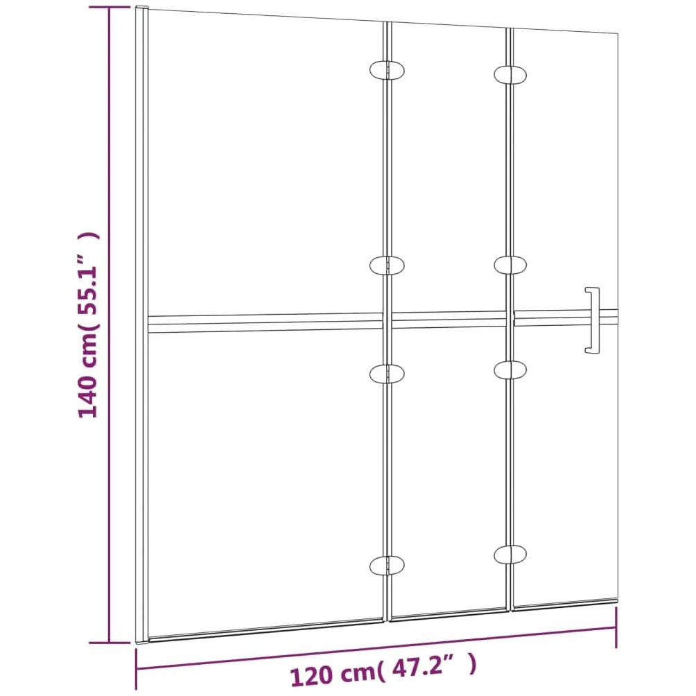 Składana kabina prysznicowa ESG 120 x 140 cm, biała, aluminiowa rama, ścianka prysznicowa z uchwytem, ochrona przed rozpryskiwaniem, uszczelkami i akcesoriami montażowymi, nadaje się do