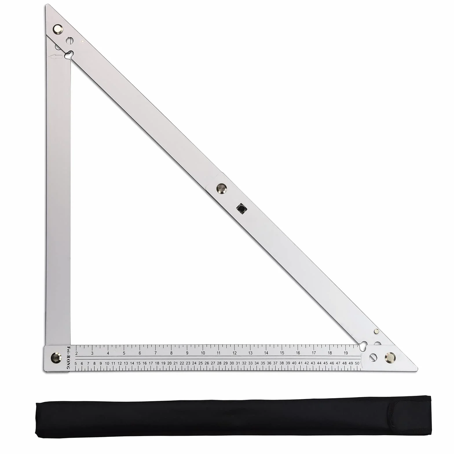 Płyty gipsowo-kartonowe trójkątna linijka kwadratowa składana aluminiowa rama narzędzia budowlane kombinacja prędkości 60 cm w oprawie dachowe schody praca obróbka drewna ruchomy kąt prosty 90°45 stopni linijka kątowa