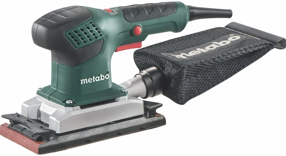 Metabo Sander SRE 3185 (600442000) karton, płyta szlifierska: 92 x 184 mm (1/3 arkusza), liczba drgań przy biegu jałowym: 8800 – 22300 /min, znamionowa moc poboru: 210 W