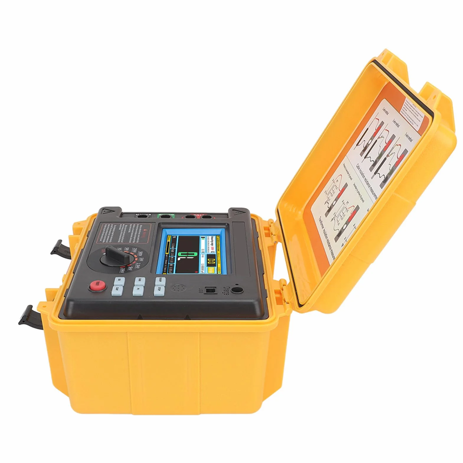 Cyfrowy Tester Rezystancji Izolacji 10KV Megohmmeter z funkcją Przesyłania Danych LCD i USB, Twardym Obudowie, Projektowanie Energii (wtyczka UE)
