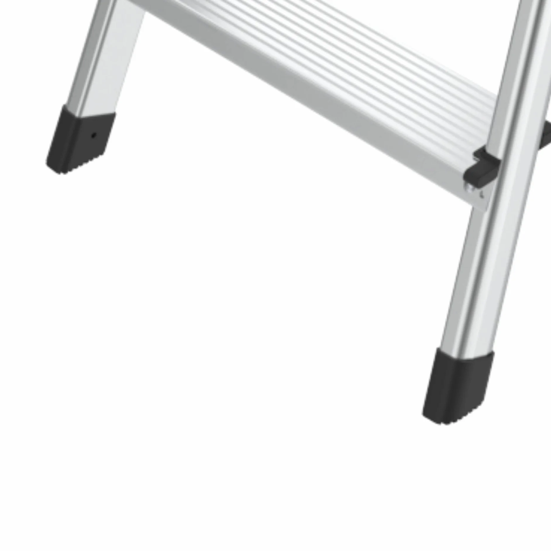 Hyfive Aluminiowa drabina schodowa, 3-stopniowa – antypoślizgowe bieżniki wykonane z lekkiej aluminiowej stali o dużej wytrzymałości, przenośne, z antypoślizgowymi nóżkami, zatwierdzone przez EN131