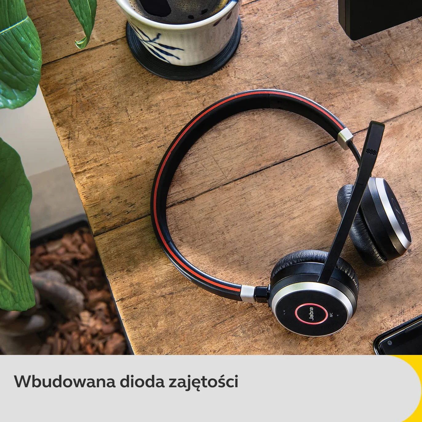 Jabra Evolve 65 SE bezprzewodowy zestaw słuchawkowy Bluetooth stereo z redukcją szumów, czarny