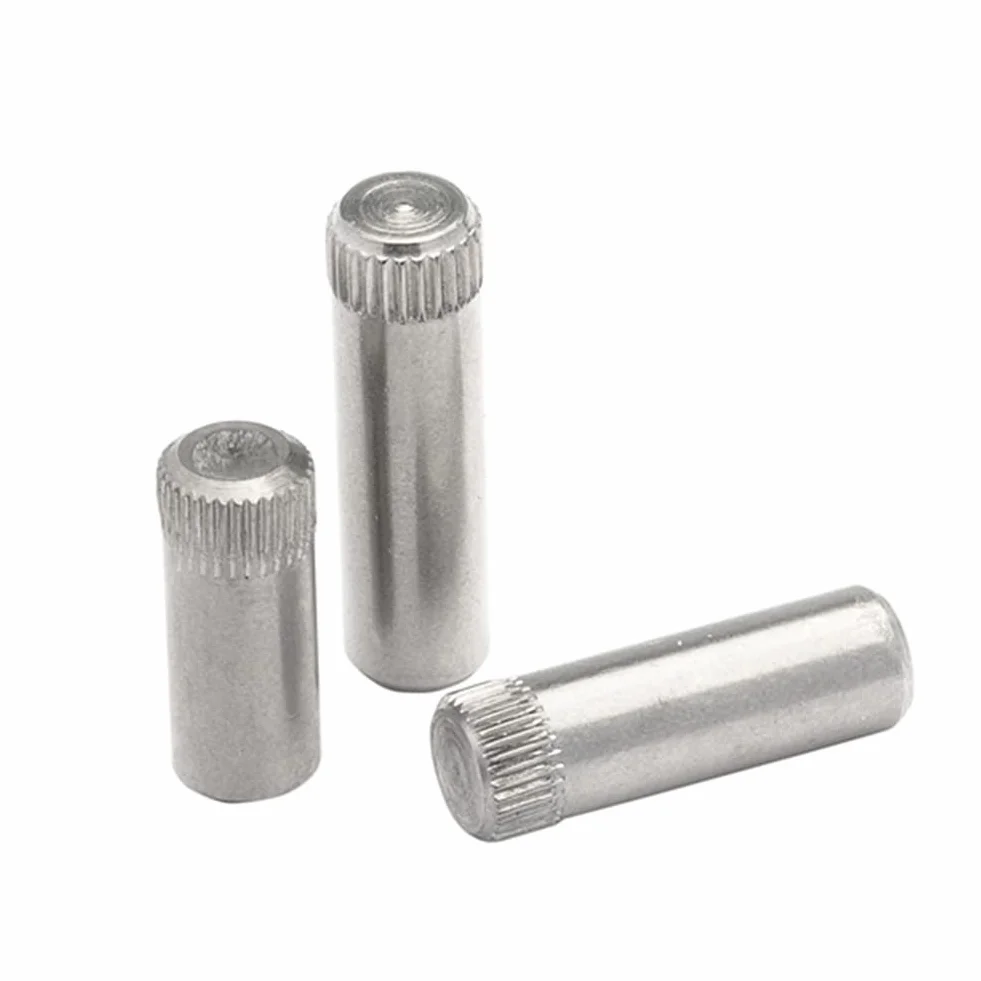 50 szt. radełkowanych kołków osi ze stali nierdzewnej 304, 8 x 30 mm do łączników elektrycznych.