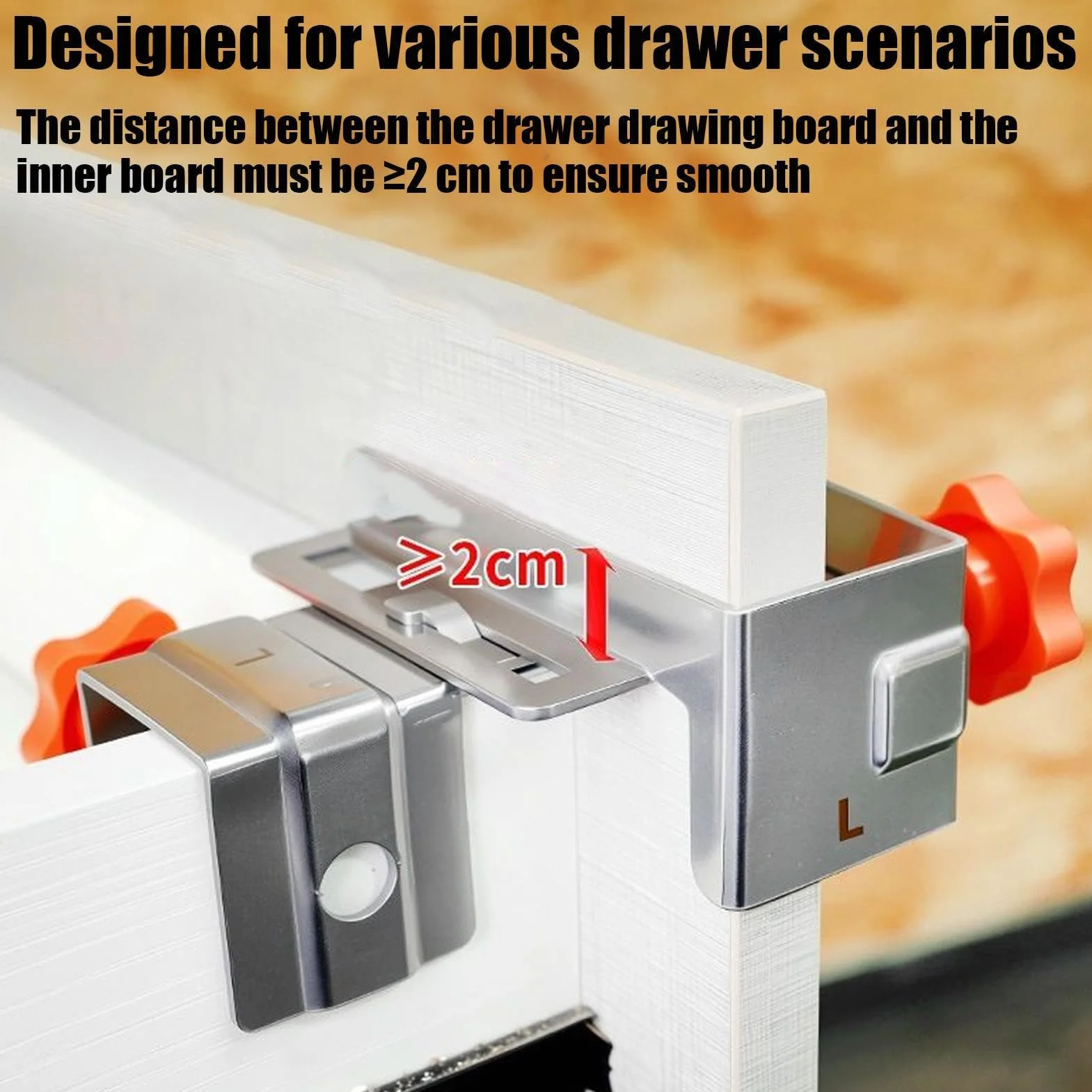 Drawer Slide Jig Regulowane Prowadnice Wyrównujące do Montażu Mebli | Narzędzia instalacyjne szafek meblowych Do Prac Stolarskich w Kuchni Narzędzia Skrzynkowe Komoda