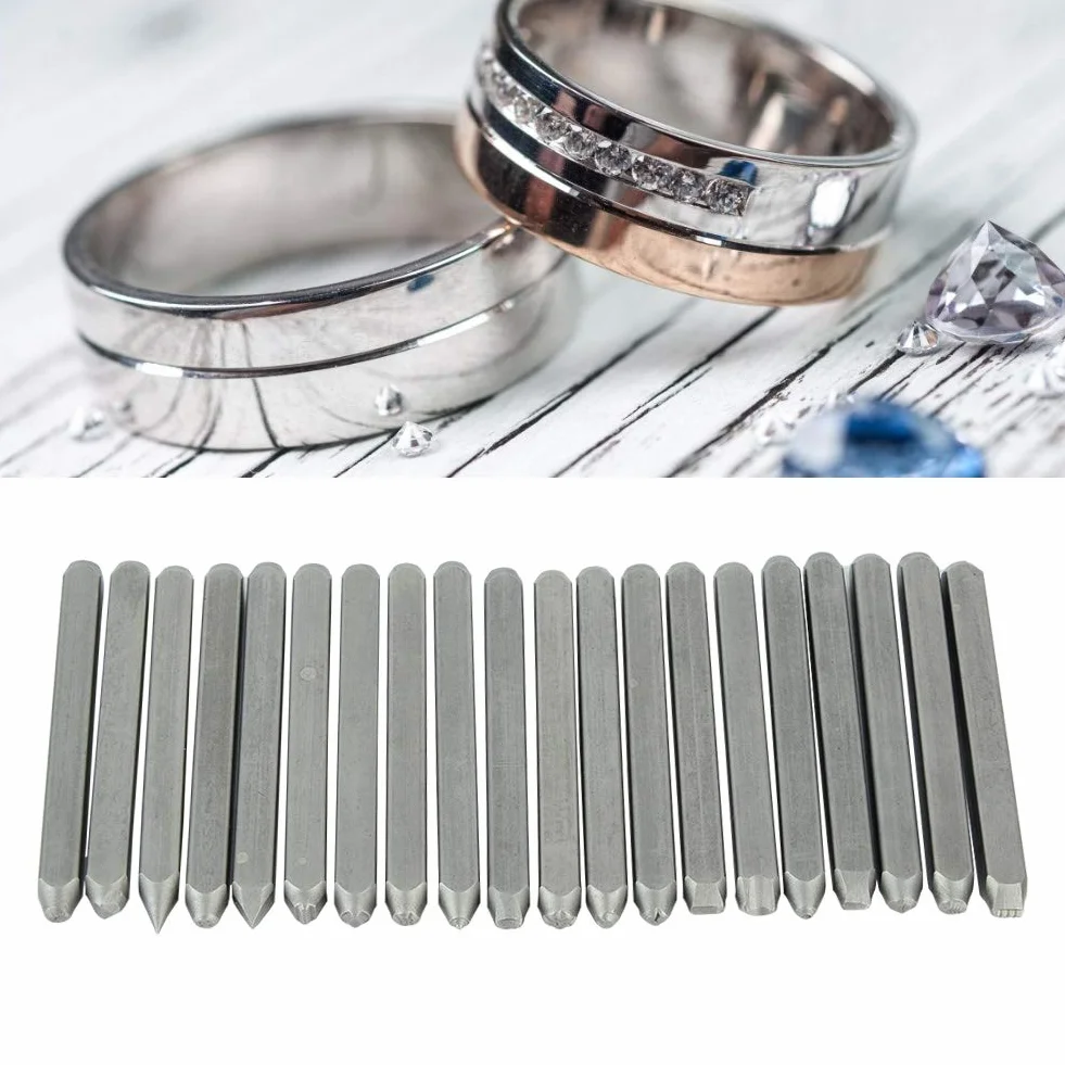 Dłuto Kowadełka Jubilerskiego, Zestaw Wyposażenia Dłuta Kowadła Metalowego, Forma Stempla Jubilerskiego Do Obróbki Biżuterii(20 * Quality Chisel)
