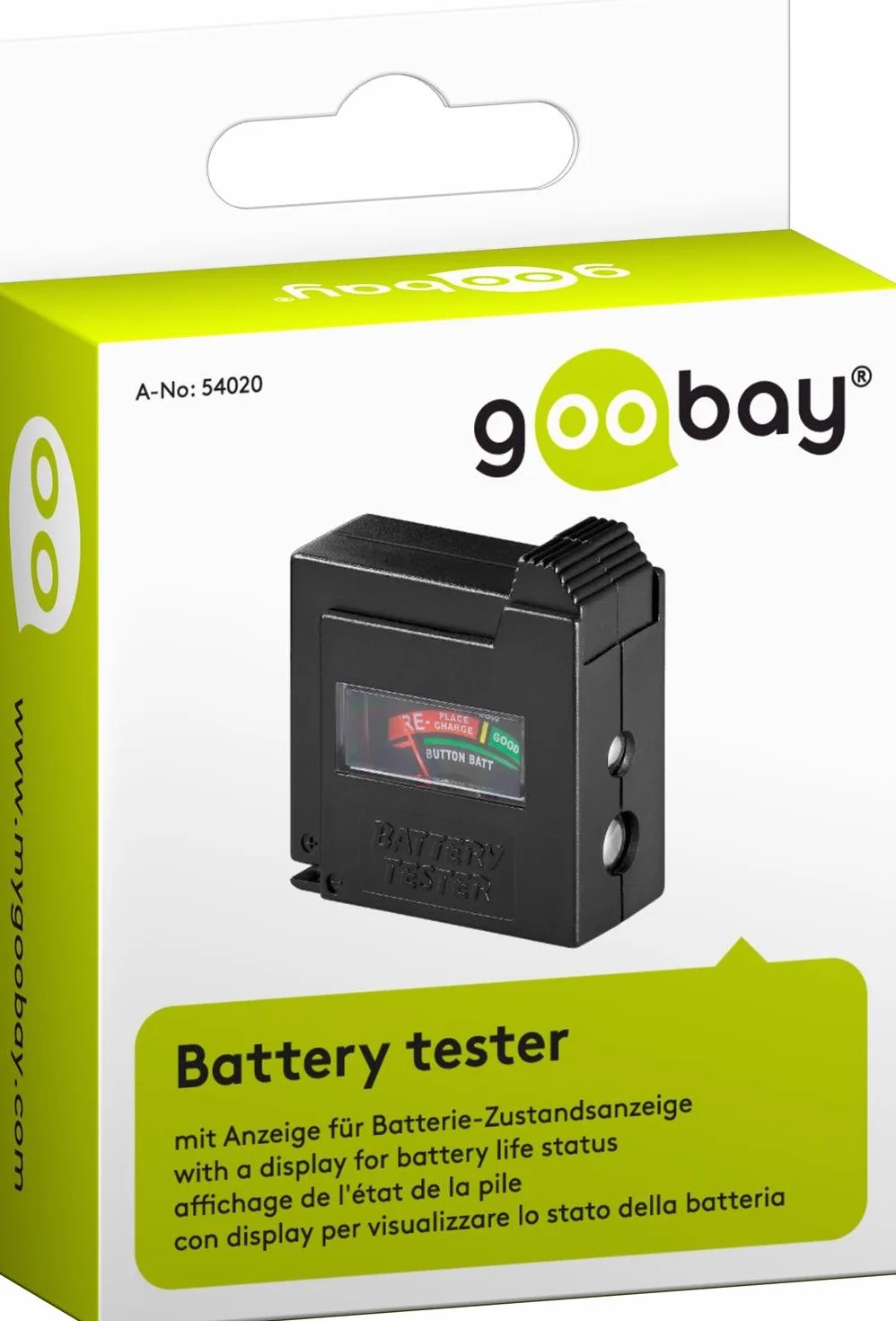 Tester baterii czarny
