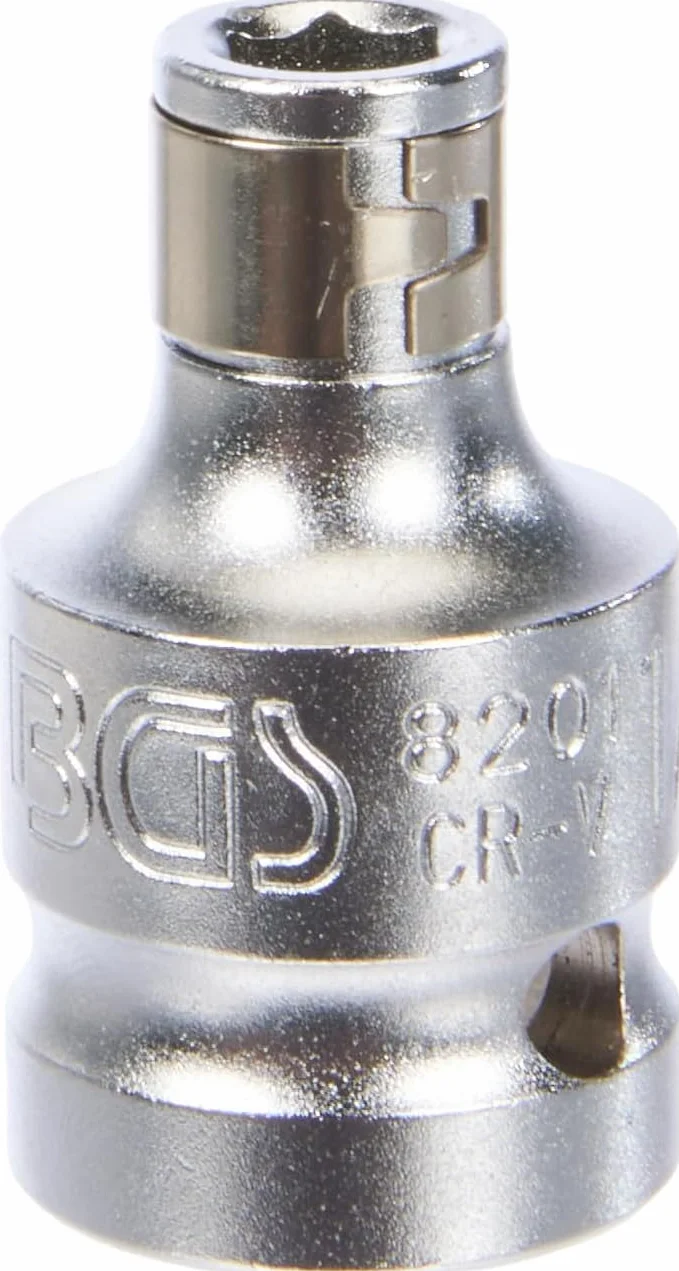 BGS 8201 | Adapter do bitów z kulką | gniazdo czworokątne 12,5 mm (1/2") | gniazdo sześciokątne 6,3 mm (1/4") & Makita Akumulatorowy klucz udarowy DTW181 18,0 V (bez akumulatora, bez ładowarki)