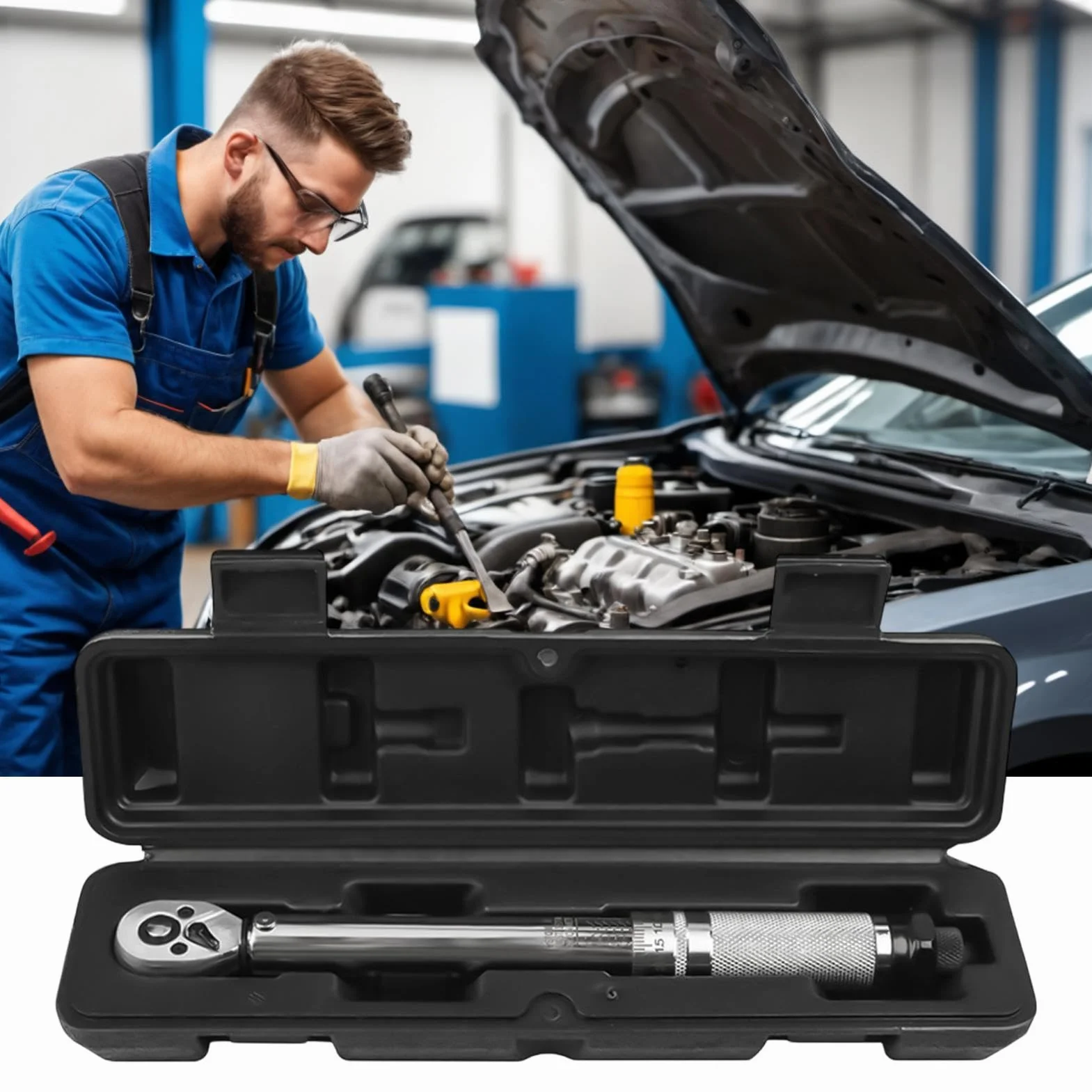 Klucz Dynamometryczny Regulowane Narzędzie 20-230 Nm z 72 Zębami | Wielofunkcyjny Klucz Dynamometryczny do domu, przemysłu, biura, warsztatu, na zewnątrz, do samochodów, rowerów,