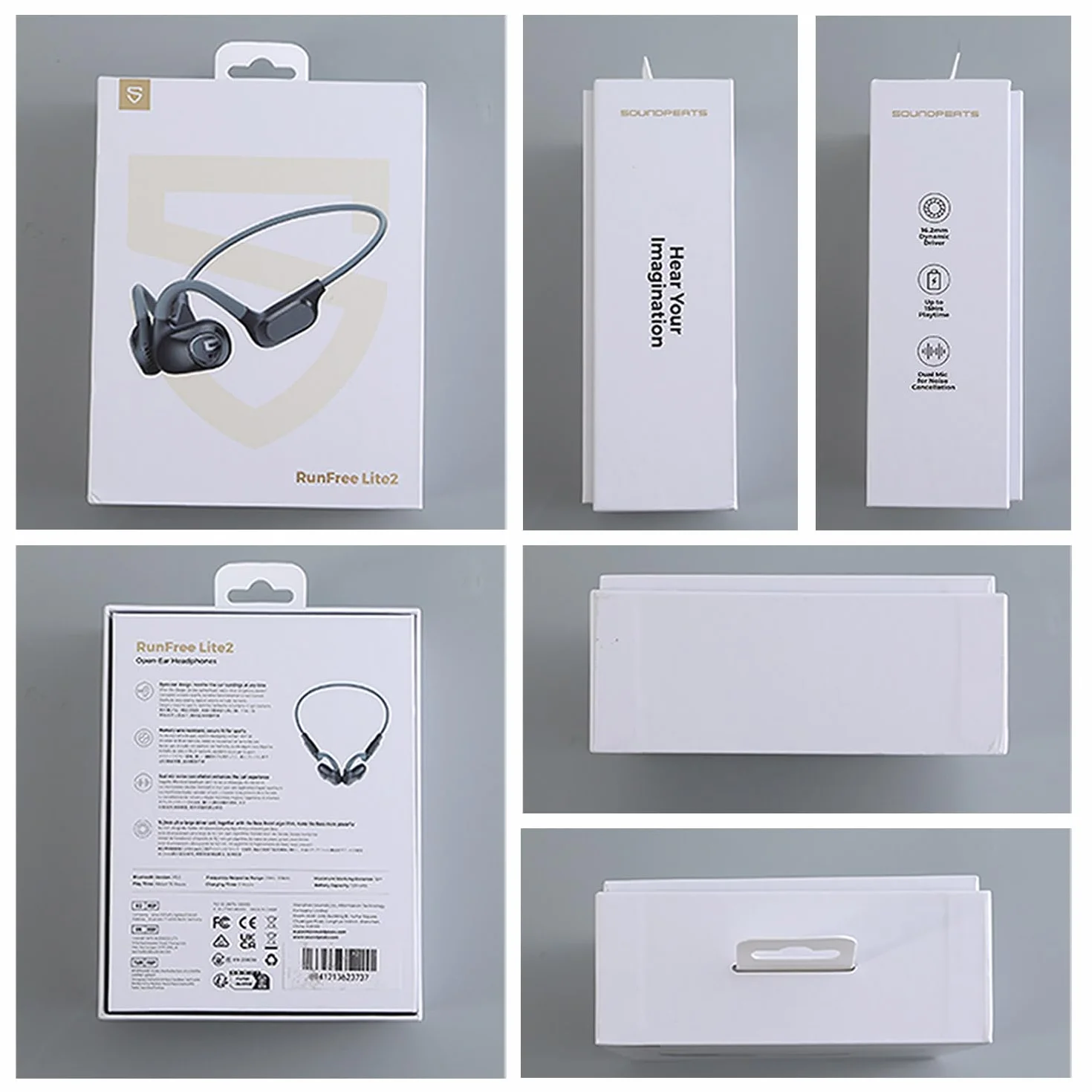 SoundPEATS Runfree Lite2 Słuchawki otwarte Bluetooth 5.3, bezprzewodowe słuchawki douszne z przewodnictwem powietrznym i 2 mikrofonami, wygodne dopasowanie do sportu i pracy, kontrola aplikacji