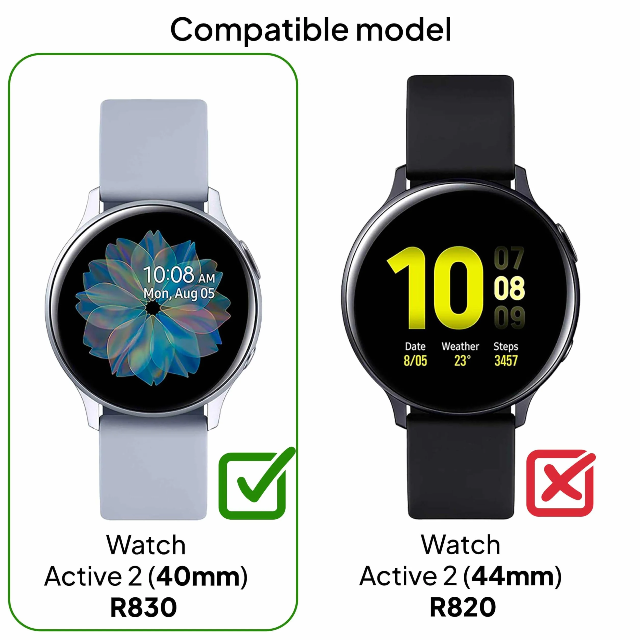Etui ochronne TPU Samsung Galaxy Watch Active 2 40 mm OcioDual 3-pak czarno-złoty przezroczyste