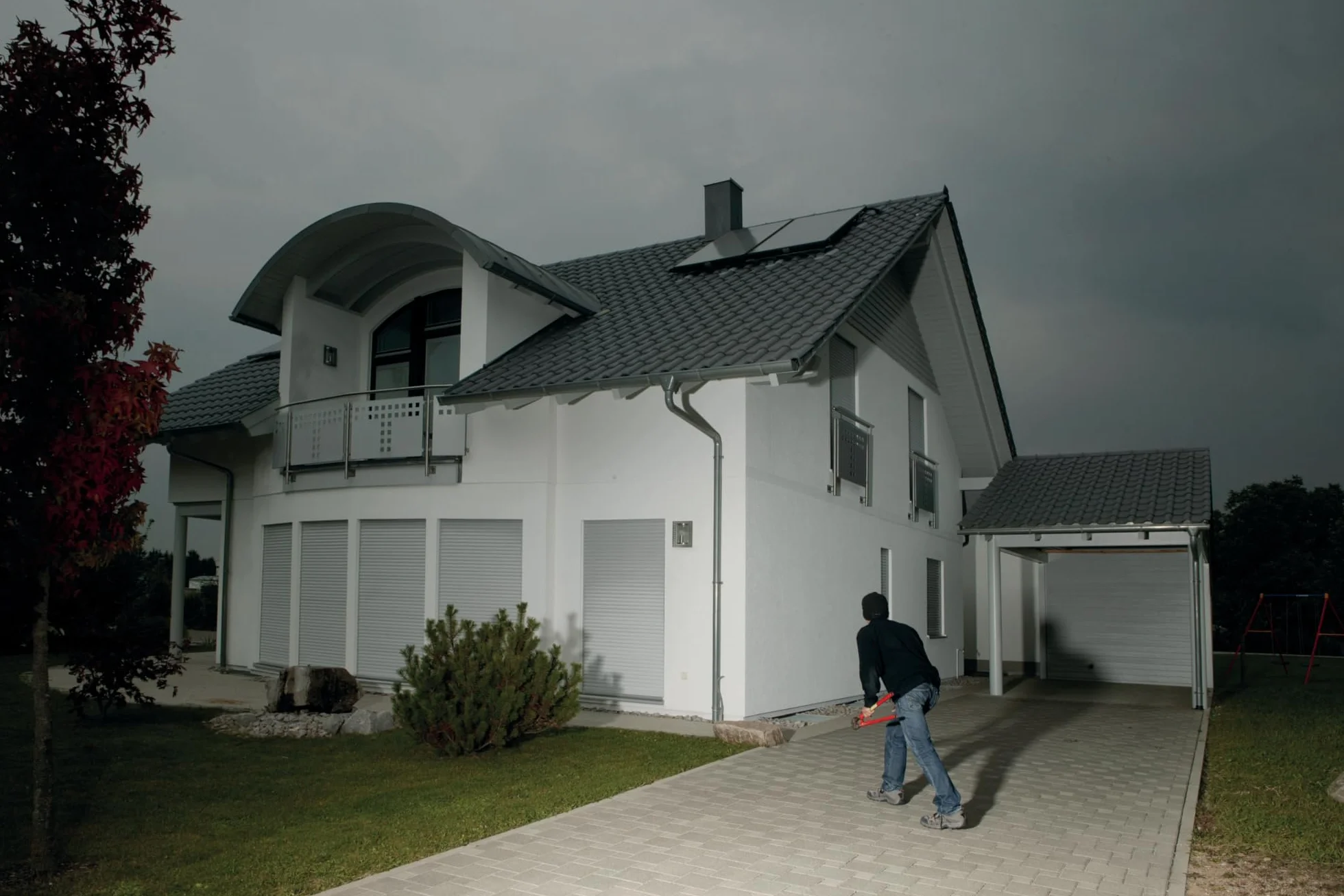 UNITEC Dummy kamera IP44 z migającą diodą LED, regulowana