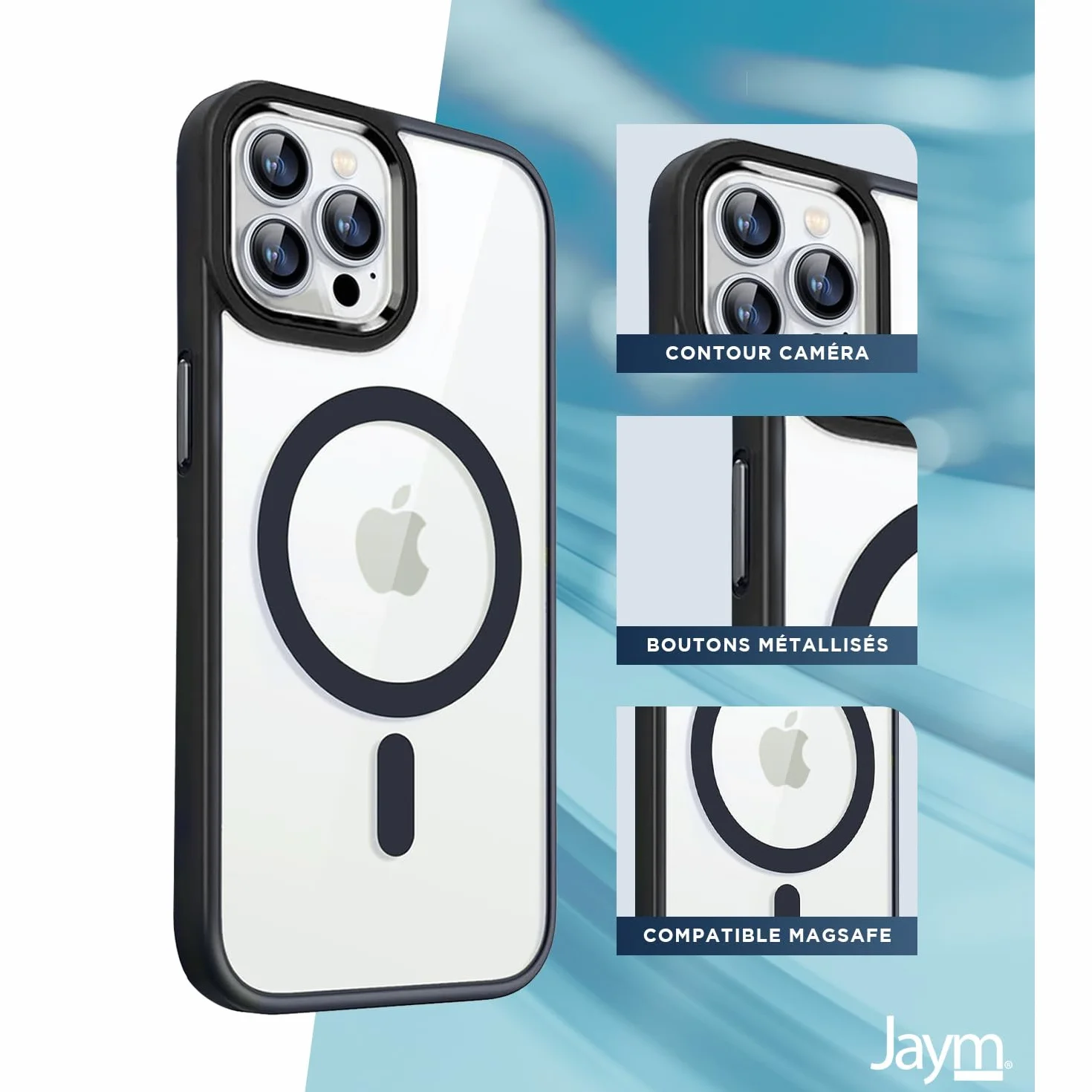 JAYM Etui na zderzak Magsafe iPhone 16 Pro Max czarne