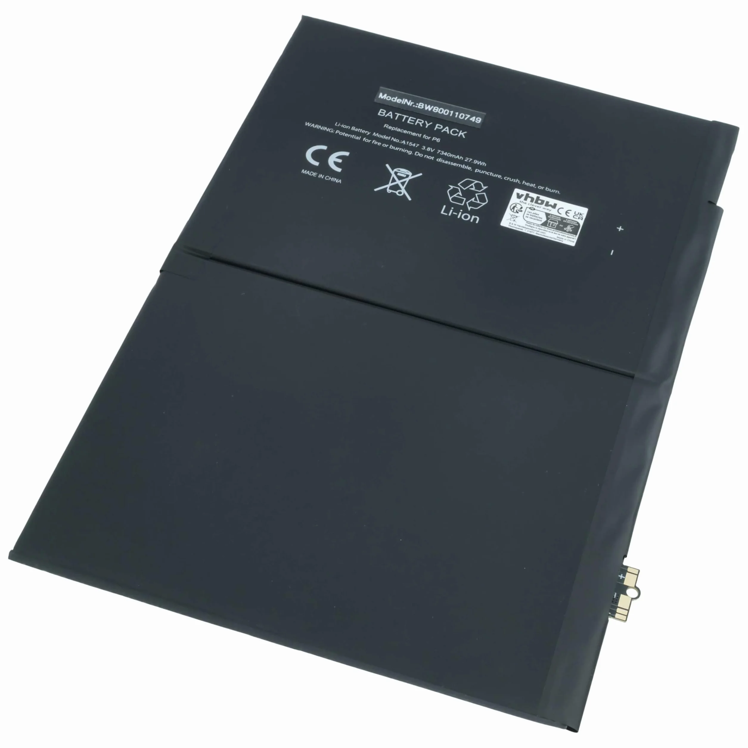 Bateria kompatybilna z Apple iPad Air A1567, A1547, A1566, 7340 mAh, 3,76 V, Li-Ion
