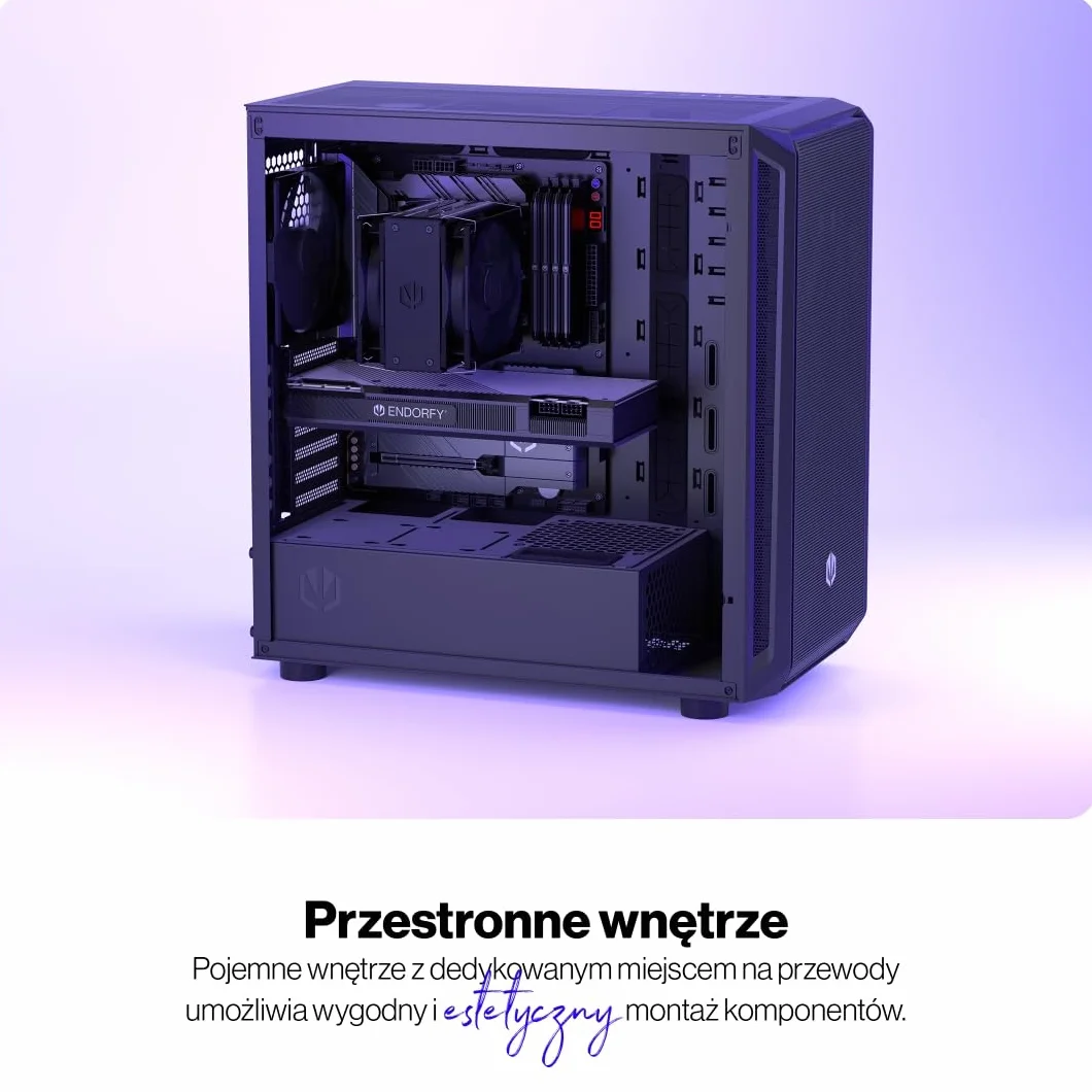 ENDORFY Arx 700 Air obudowa ATX wentylatory 5x140 mm chłodnice 360 mm siatka mesh