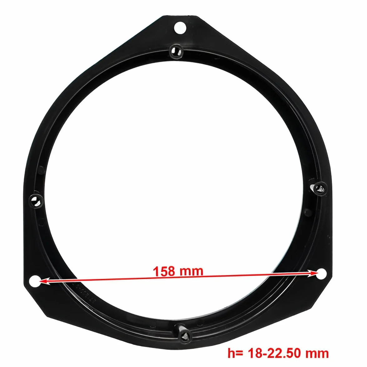 Adaptery pierścieni dystansowych i zestaw uprzęży do głośników 16,5 cm / 165 mm kompatybilne z Fiat, Lancia, Alfa Romeo, Vauxhall, Ford, Peugeot, Citroen, Iveco