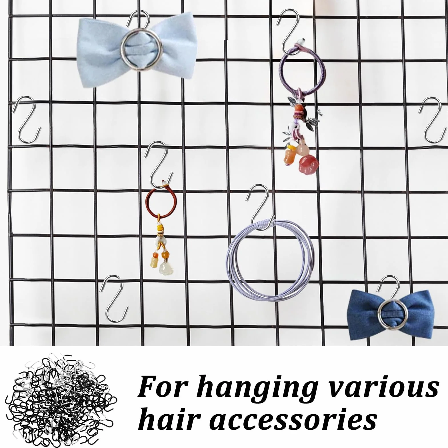 JJUNW Mini S Haki, 100 sztuk Małe haki w kształcie litery S, 14mm metalowe haki do zawieszenia, oszczędność miejsca, haki w kształcie litery S do robótek ręcznych, wiszące biżuteria, breloki, kluczyki