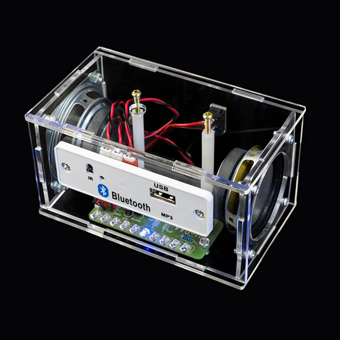 POFET Zestaw głośników do samodzielnego montażu Zestawy do lutowania Zestaw elektroniki Dostępny pilot zdalnego sterowania Obsługa Bluetooth/USB ze wzmacniaczem stereo 3 W + 3 W