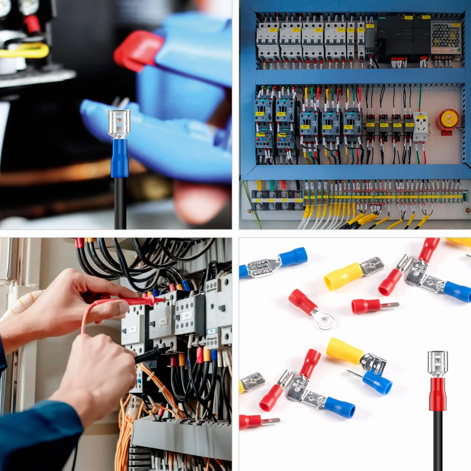 Zestaw końcówek kablowych, 280 sztuk końcówek kablowych 0,5 – 6,0 mm², końcówki kablowe, końcówki kablowe, złącza zaciskowe, tulejki płaskie