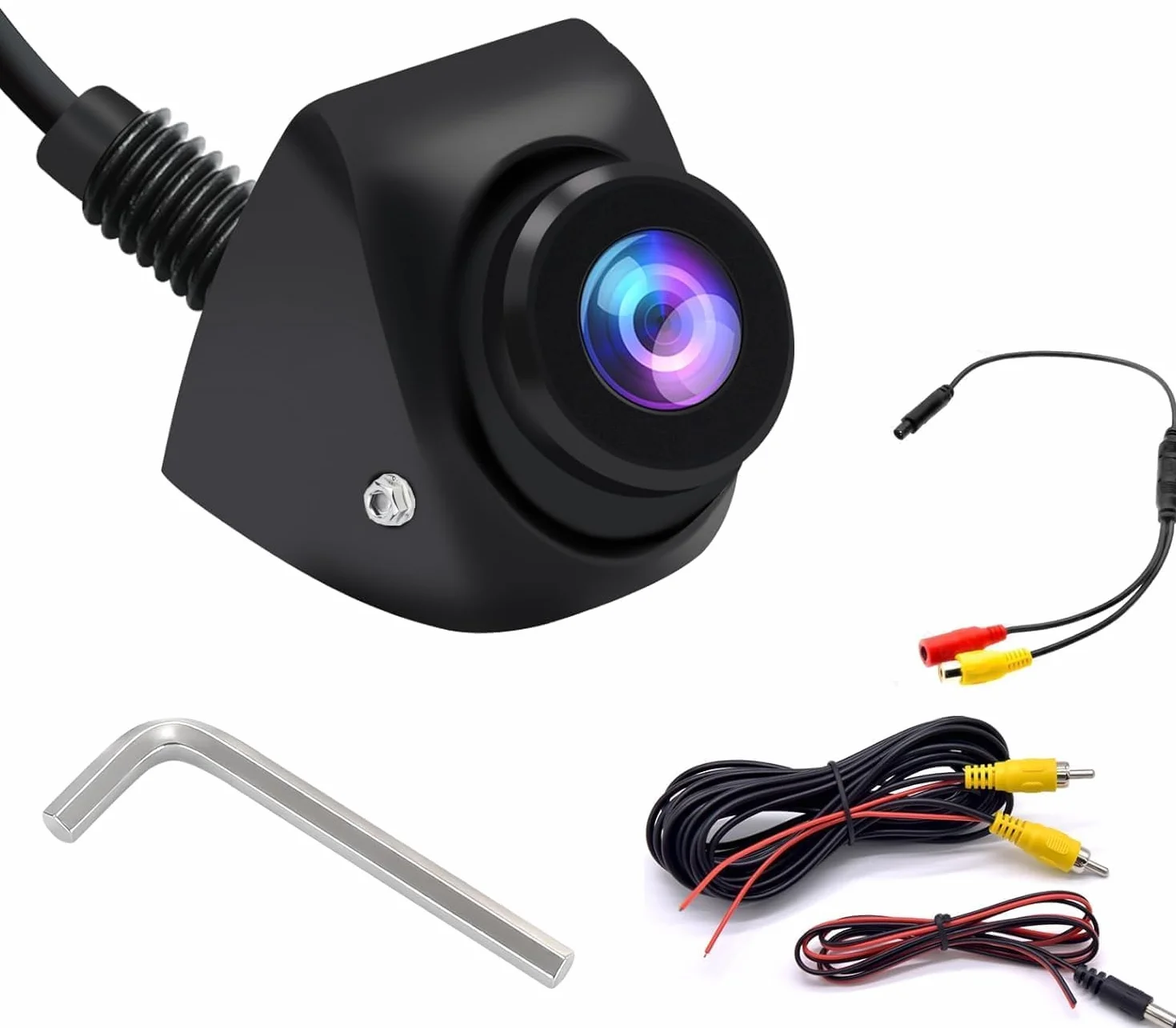 OBEST Samochodowa kamera cofania 1080P Night Vision, AHD/CVBS metalowa kamera cofania/widok z boku, obrót o 360°, szeroki kąt 170°, do samochodu/przyczepy kempingowej/ciężarówek/vana 12V-24V