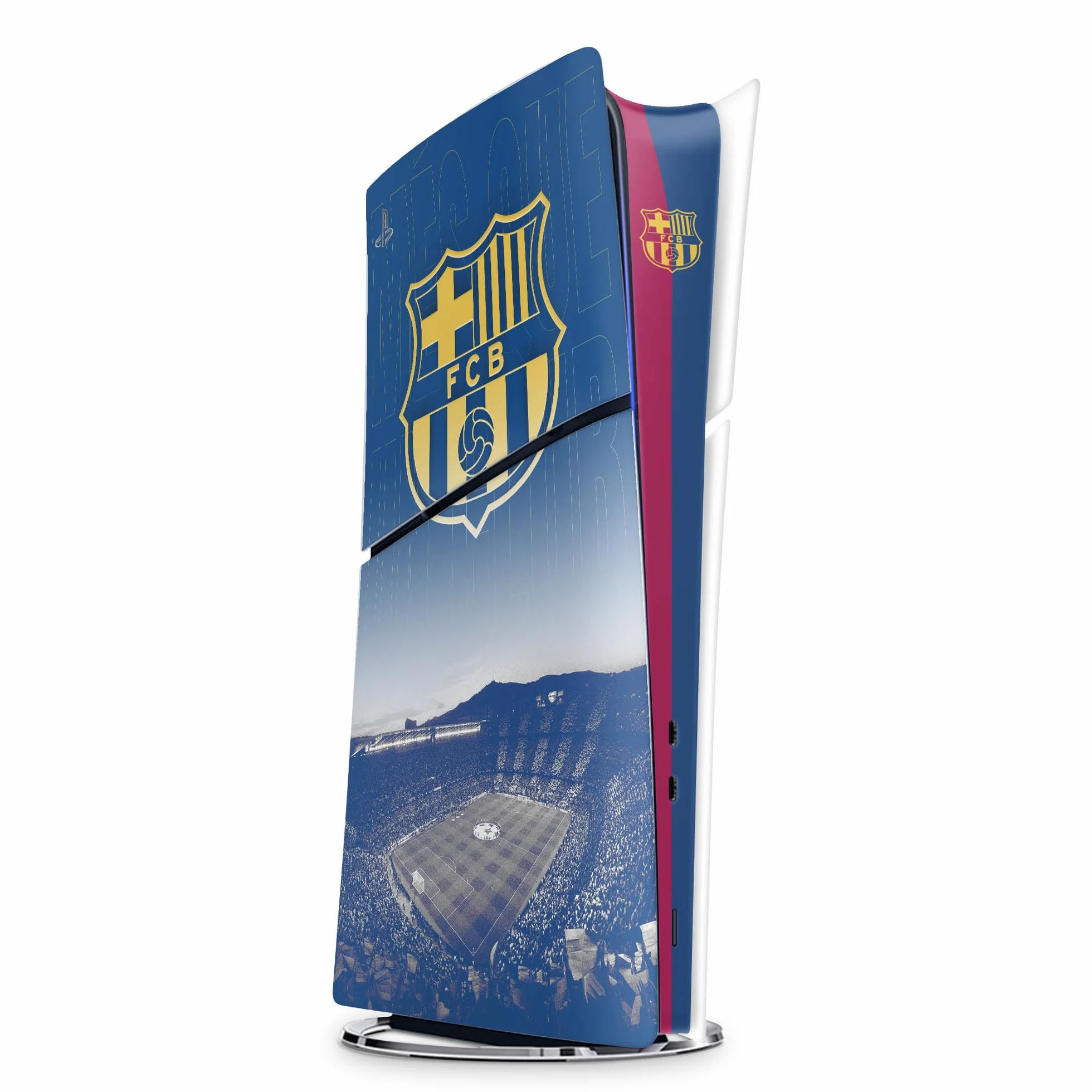 Naklejka PS 5 Foot na Konsolę i Kontroler, Slim Digital Edition, Skin Barcelona (1 Kontroler)
