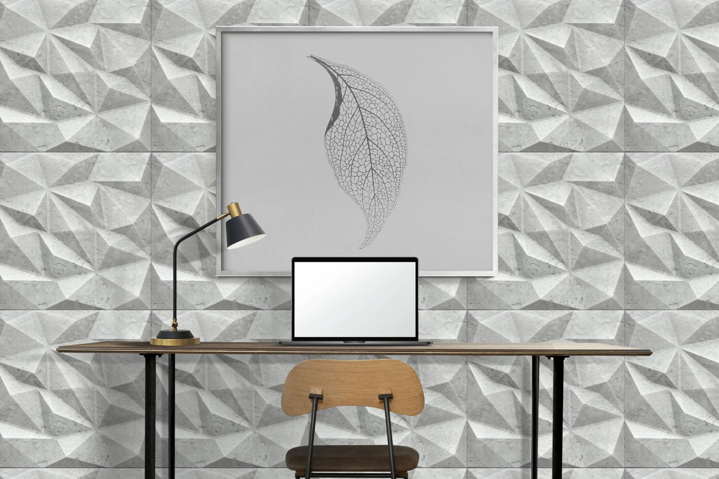 Deccart - Panele ścienne 3D 50x50 cm - okładziny ścienne dekoracyjne, okładziny sufitowe, płyty styropianowe, EPS-polistyren, Brylant, 2 m², 8 sztuk, wygląd betonu