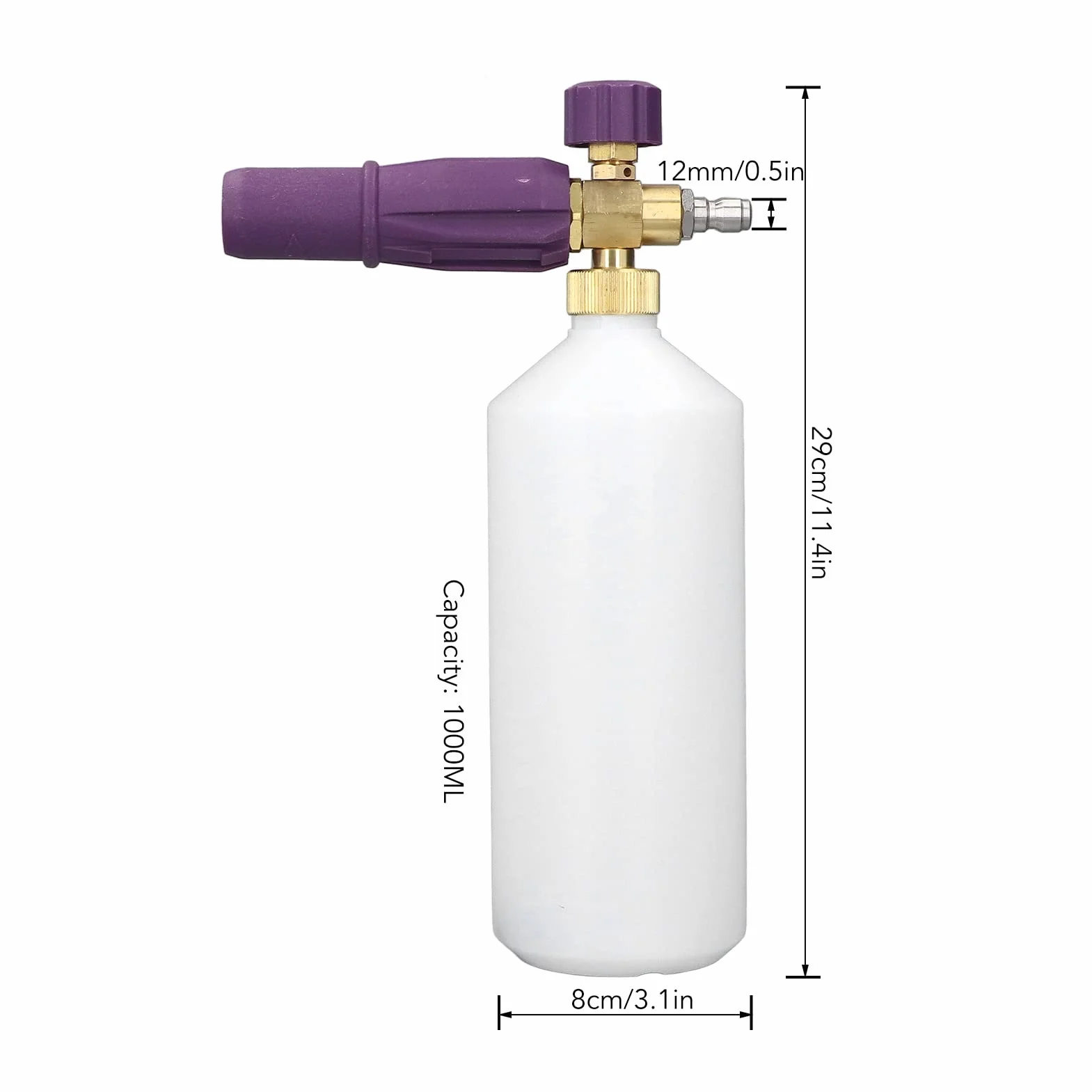 Zestaw pistoletu do myjki wysokociśnieniowej Maksymalny kąt wylotu 4350PSI Regulacja objętości Szybkozłącze 1/4 cala NPT Pistolet na wodę i zbiornik na pianę do czyszczenia