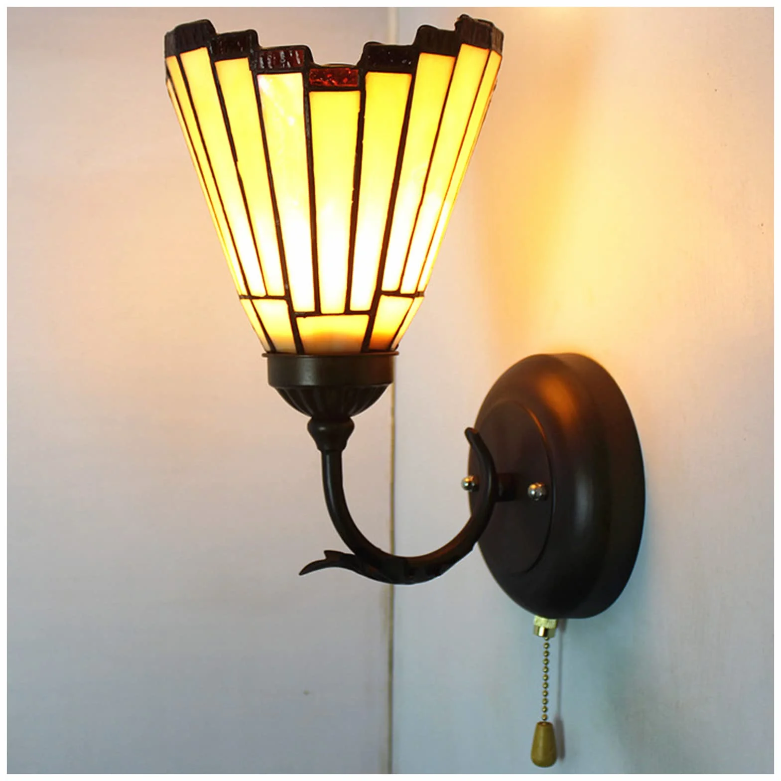 Lampy Ścienne, Kreatywne Lampy Nocne W Stylu Tiffany Ręcznie Robione Witraże Home Dekoracyjne ForSypialnia, Oświetlenie Wewnętrzne