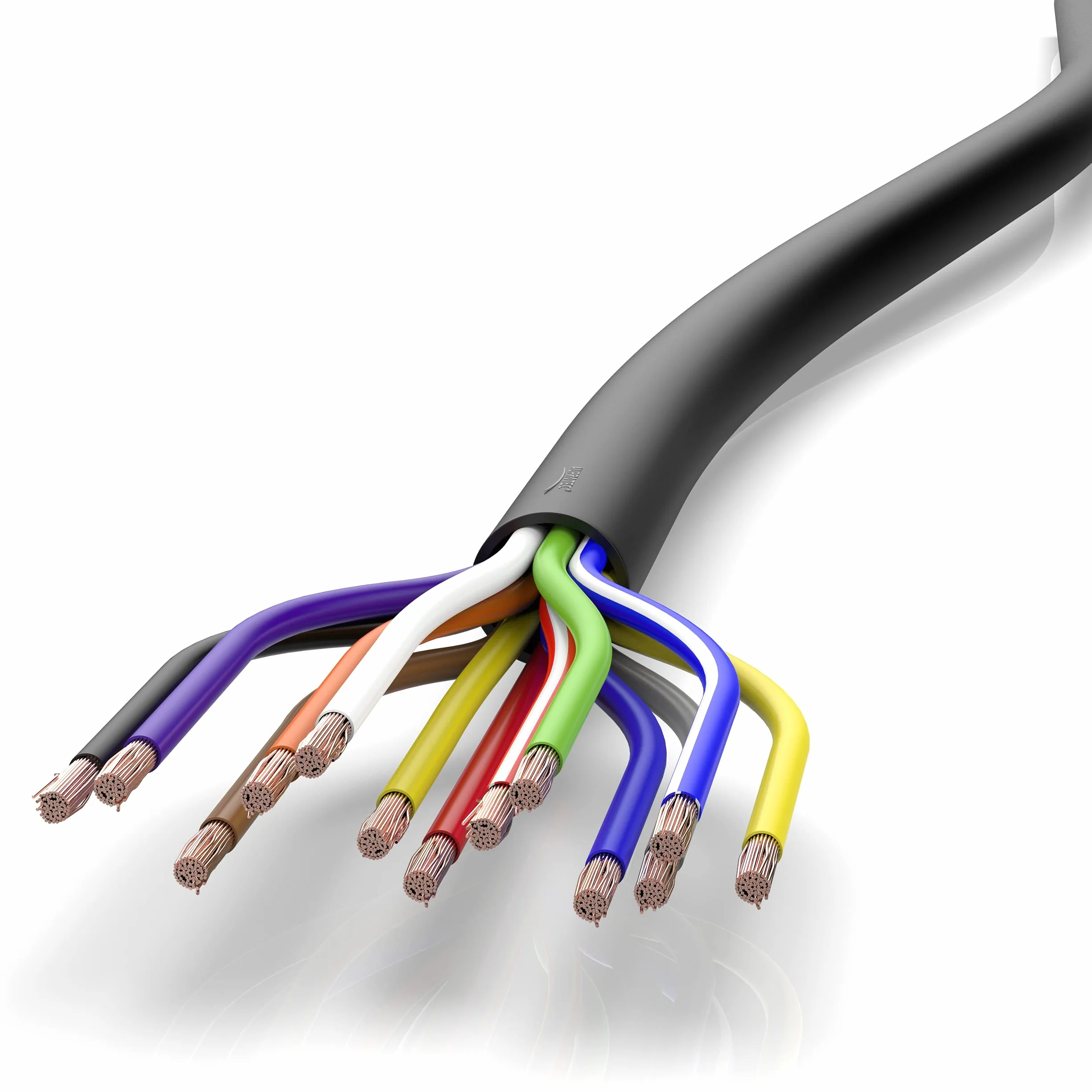 10m przewód samochodowy 13 x 1,5 mm², okrągły 13-żyłowy kabel elektryczny FLRYY do przyczepy samochodowej