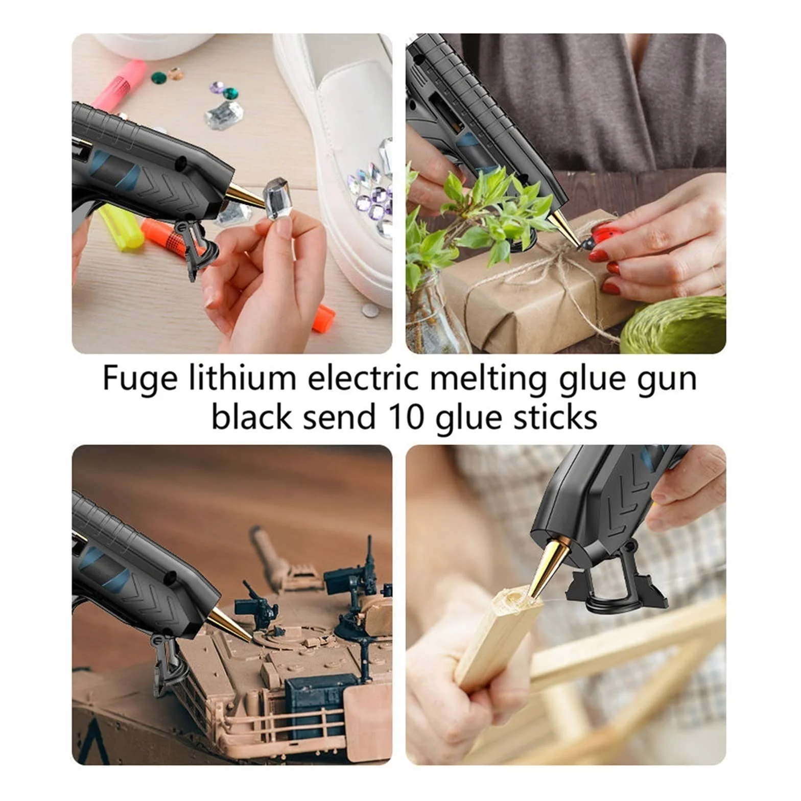 Pistolet Do Kleju Na GorąCo Przenośny Elektryczny Pistolet Do Klejenia Na Gorąco Z Klejem W Sztyfcie USB Akumulator Gospodarstwa Domowego Bezprzewodowy DIY Pistolet Do Klejenia Na Gorąco Spray Narzędz
