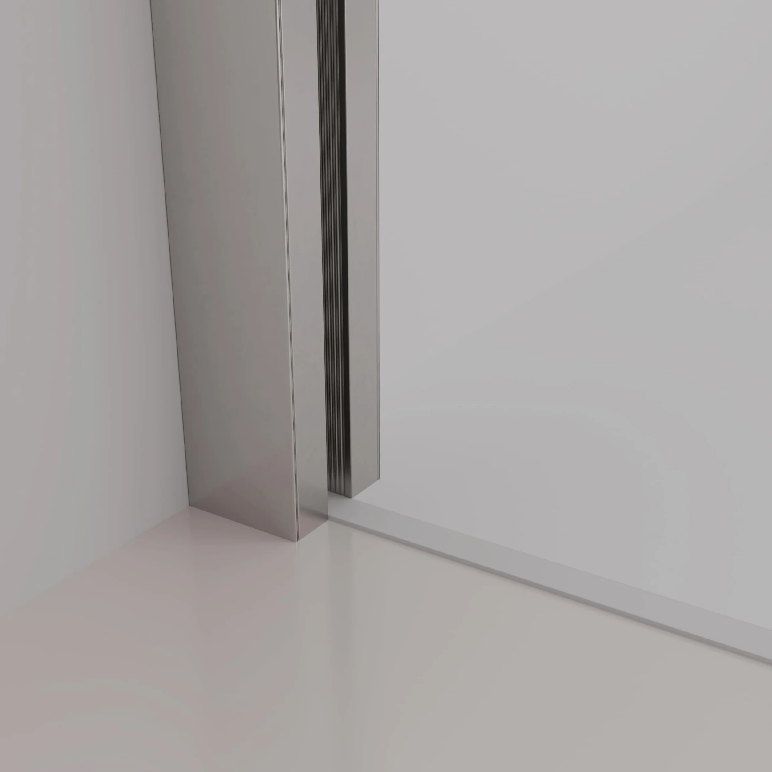 Ścianka prysznicowa Walk-In 120 x 200 cm – 8 mm szkło bezpieczne ESG, srebrna matowa, dwustronna, aluminiowa rama, uchwyt stabilizujący 70-100 cm, łatwy montaż, nowoczesna kabina prysznicowa do kabiny