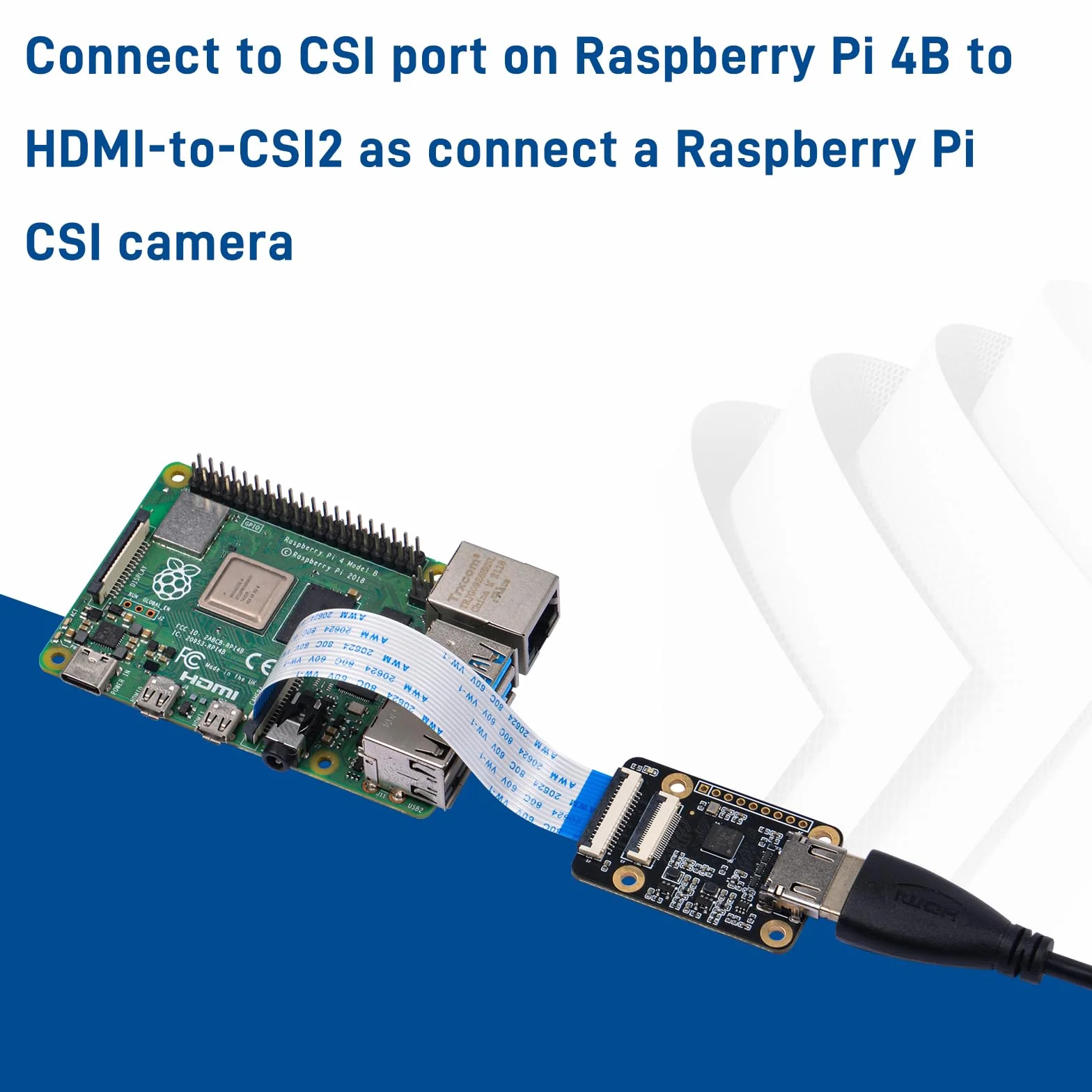 GeeekPi HDMI do CSI2 Płytka przyłączeniowa dla Raspberry Pi 4B, 3B+, 3B, 3A+, Pi Zero, Pi Zero W, Pi Zero 2 W
