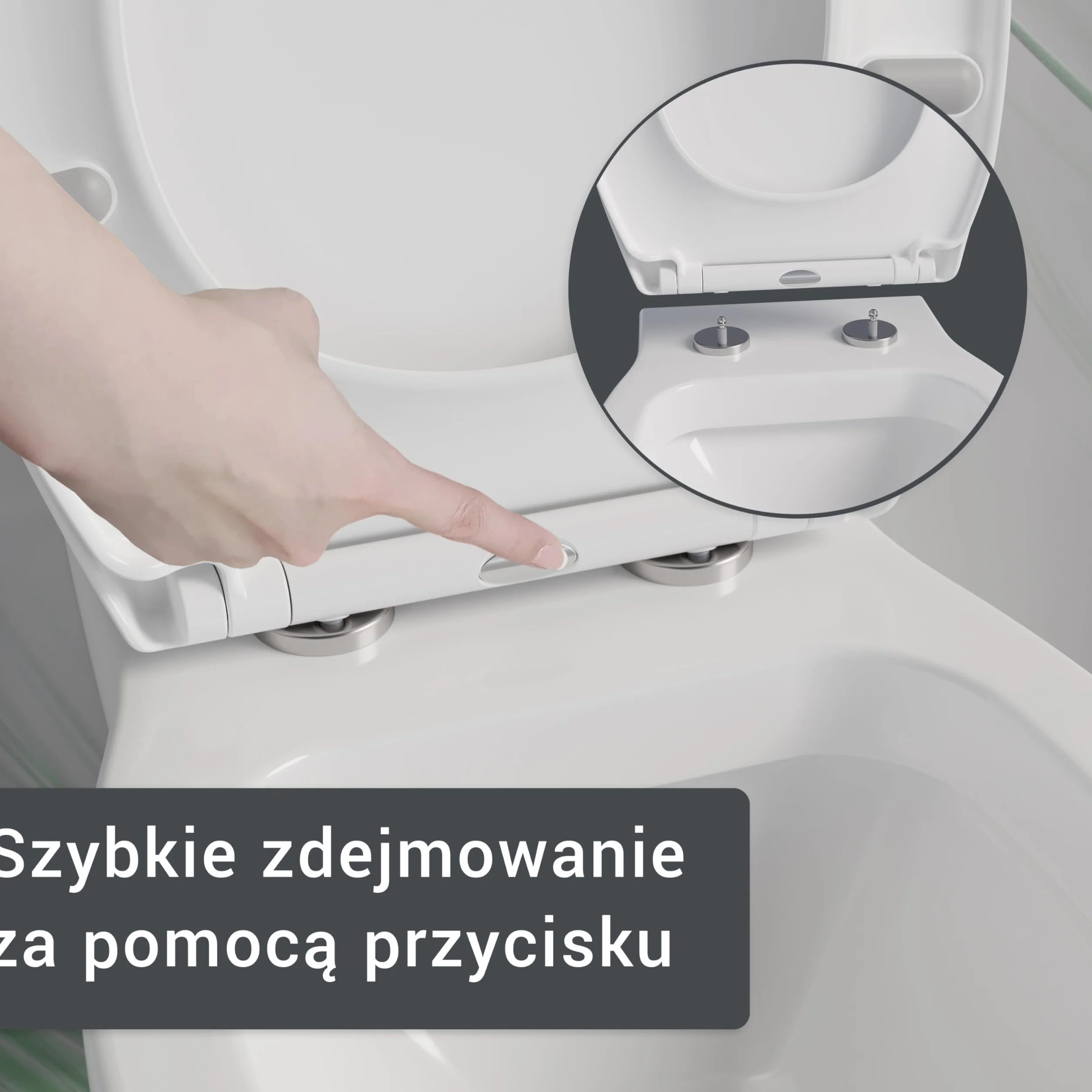 Bernstein U2004 deska sedesowa wolnoopadająca Softclose - duroplast antybakteryjny, szybki demontaż Take-Off, biała deska WC, uniwersalna pokrywa sedesowa