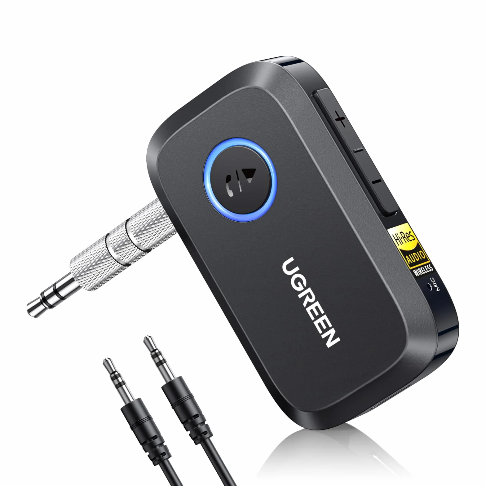 UGREEN Adapter Bluetooth samochodowy LDAC Hi-Res Audio Gold Standard 17h baterii odbiornik Jack