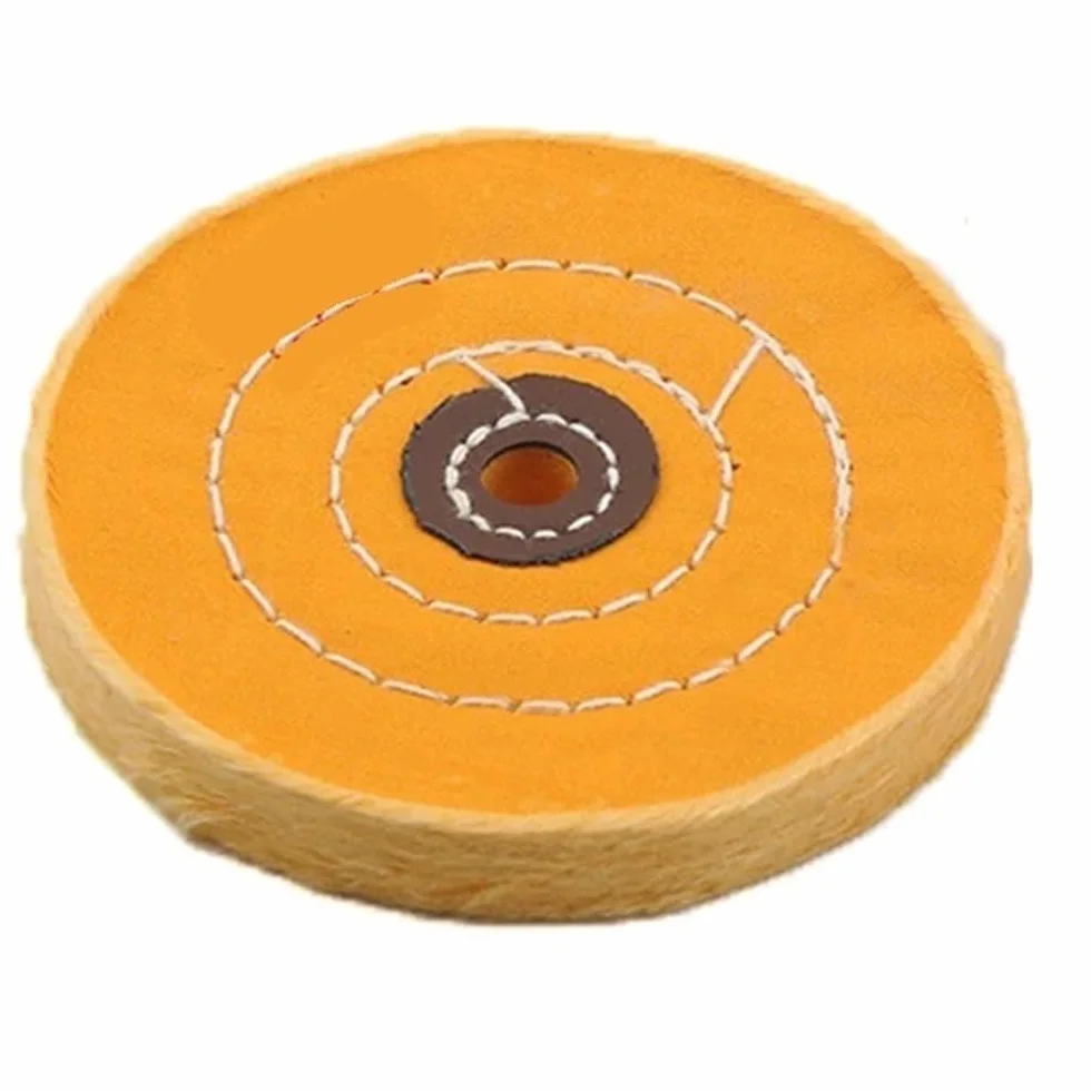Tarcza polerska do polerowania bawełną, tarcza polerska z drobnej bawełny, lustro jubilerskie z kłaczków i 2-8 cali wielokolorowe(Yellow,8 inch)