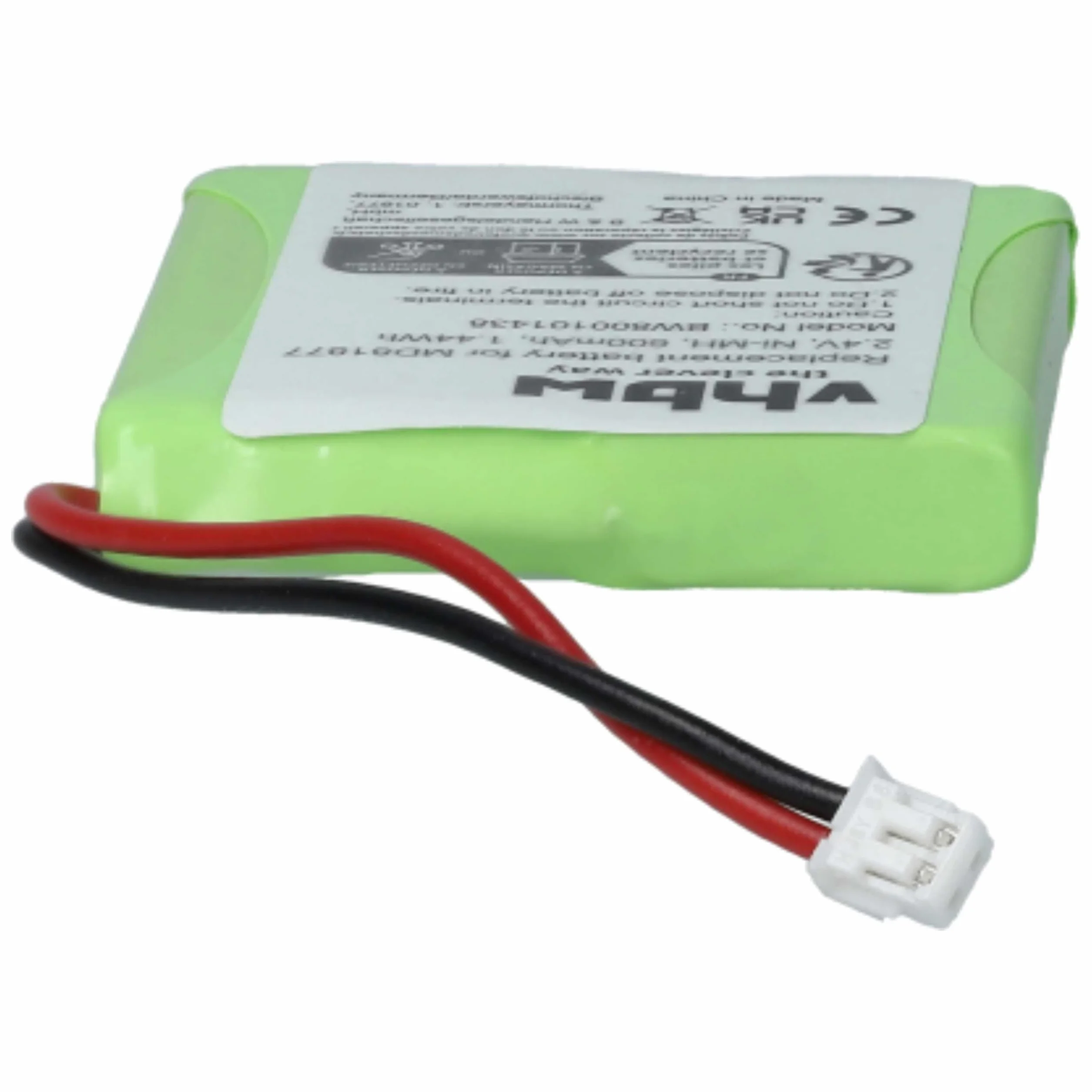 vhbw 2x Bateria kompatybilna z Xenios ICB010 ACB015 ACB010 ICB015 do telefonu stacjonarnego bezprzewodowego 600mAh 2,4V NiMH