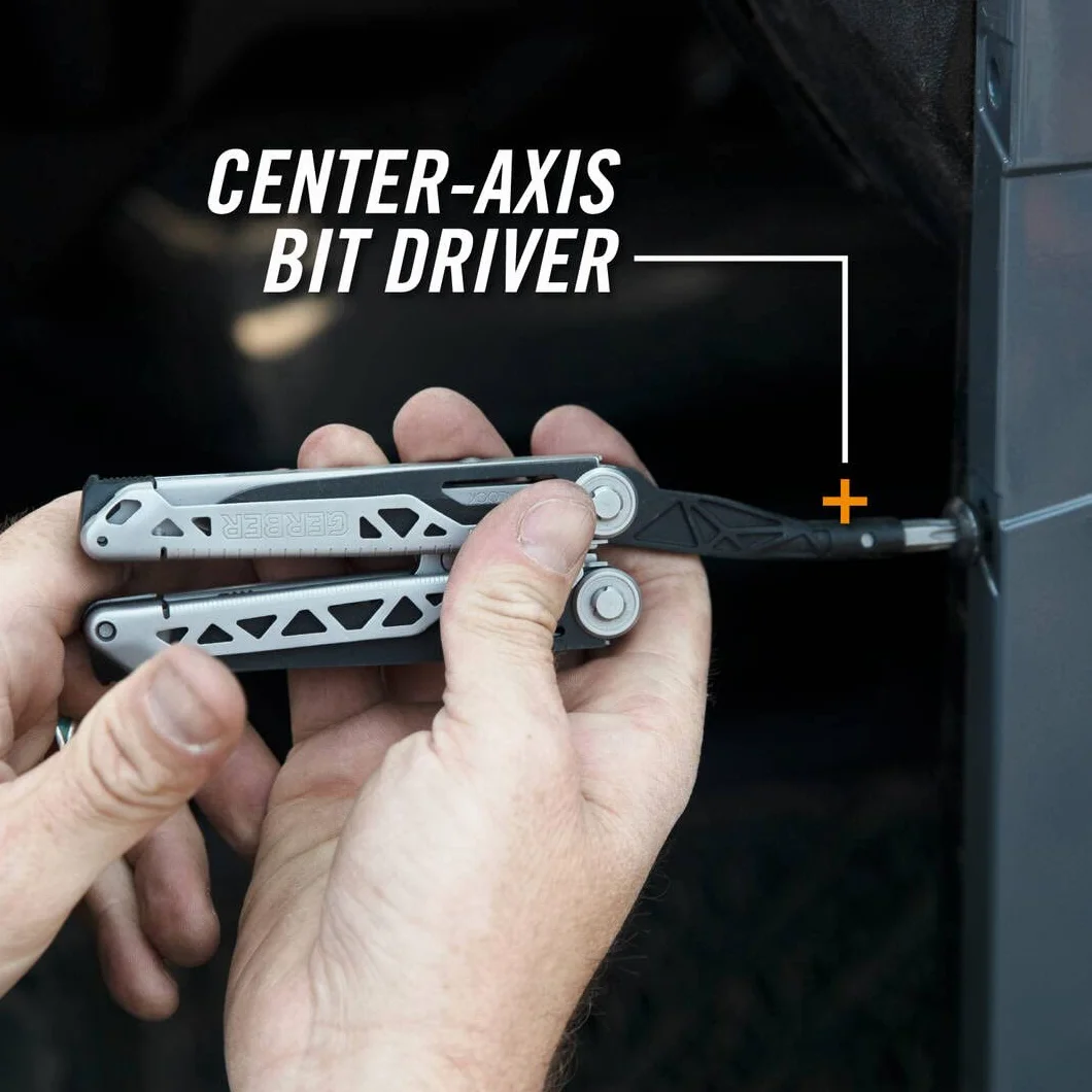 Gerber Narzędzie wielofunkcyjne z 12 funkcjami, Dual Force, Kabura w zestawie, Otwieranie jedną ręką i blokada ramy, Długość całkowita: 12 cm, 30-001613 | Srebrny, 30-001613