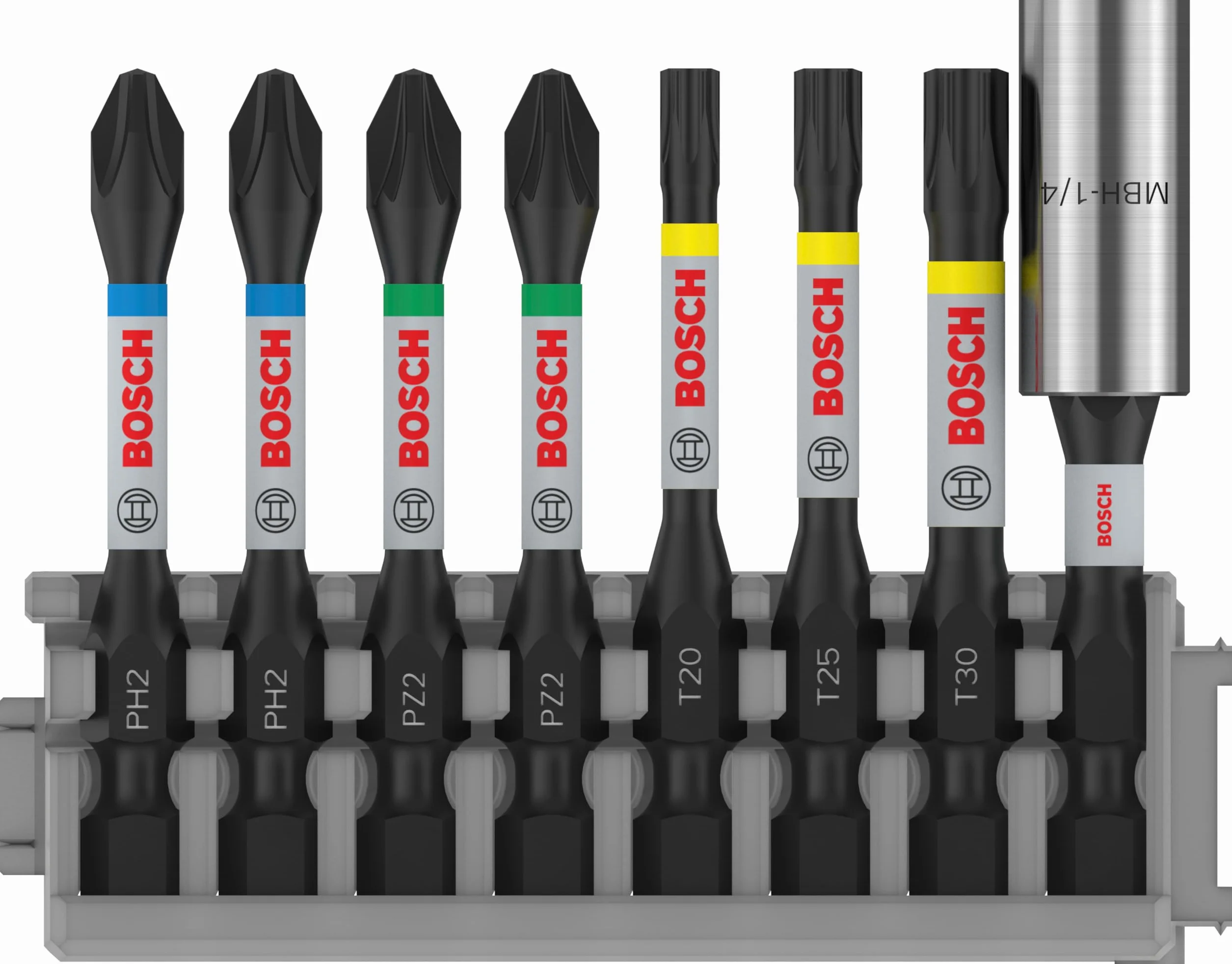 Bosch 8x PRO Impact Set ze standardowym uchwytem do bitów i indeksem Pick and Click (170 x 120 mm, Professional Akcesoria Śrubokręt, Śrubokręt)