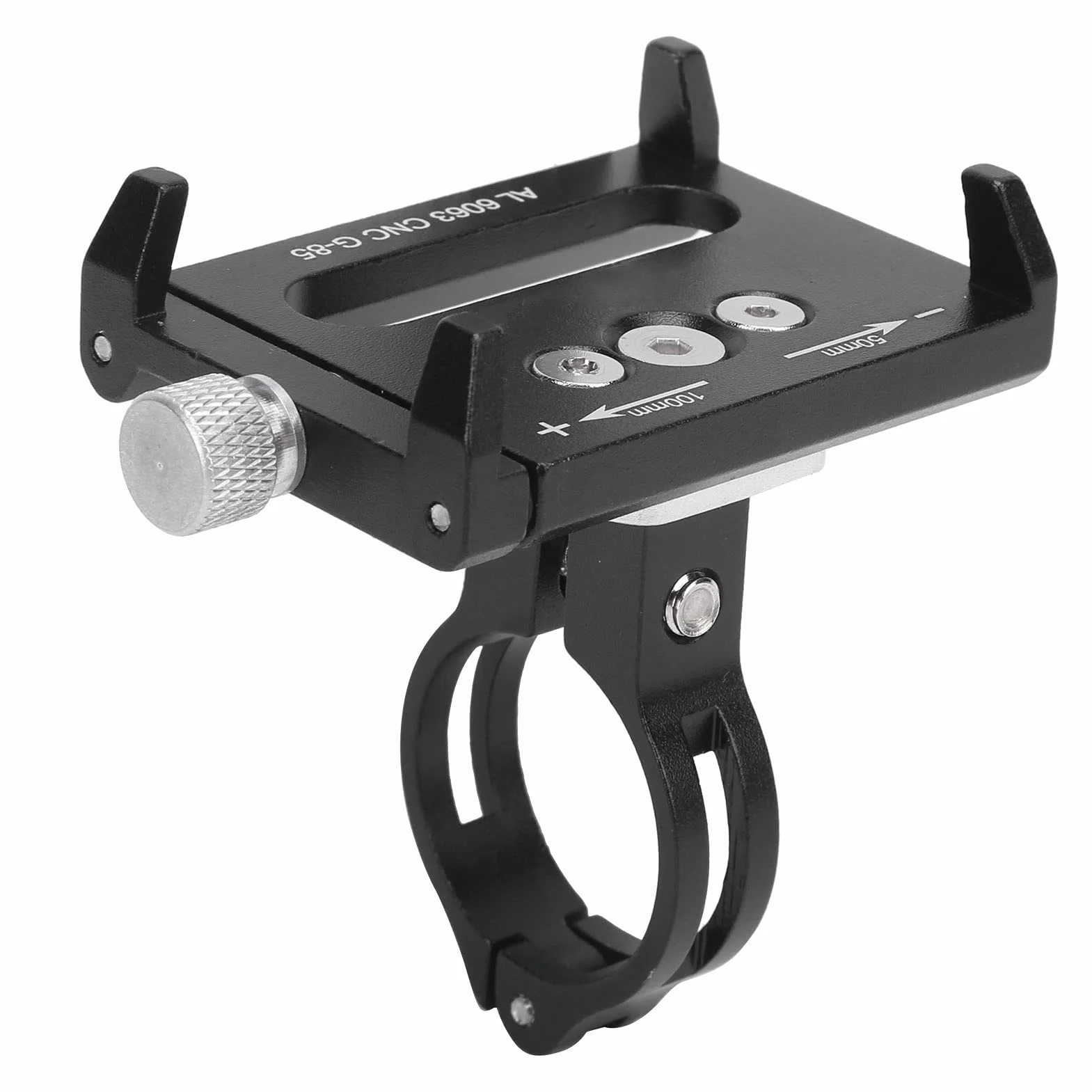 Acouto G?85 Regulowany Stojak na Telefon Rowerowy Aluminiowy Uchwyt na kierownicę Roweru Wspornik Mocujący Klips Znakomite Wykonanie Szybko Metalowa Konstrukcja Telefonu Puszka Aluminium G?85