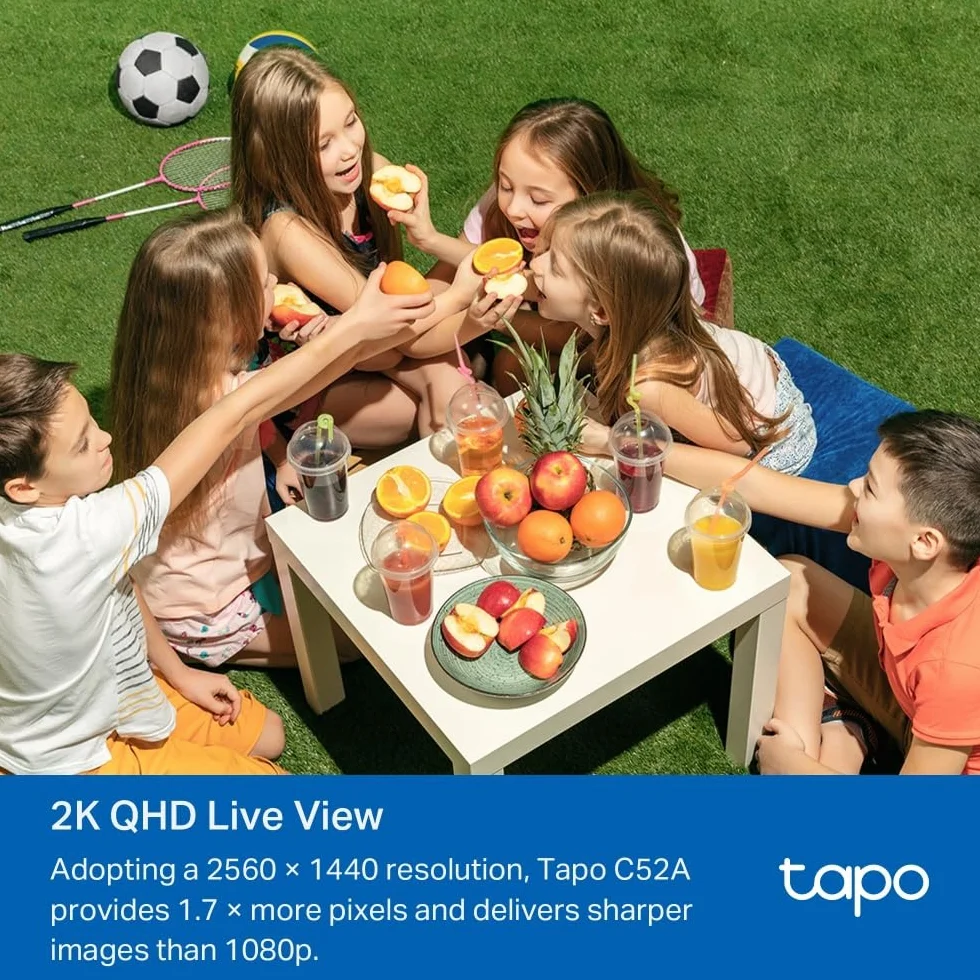 TP-Link Tapo C52A Kamera Wi-Fi 2K QHD podwójny obiektyw szeroki kąt 150° zbliżenie tryb nocny detekcja AI Alexa Google Home
