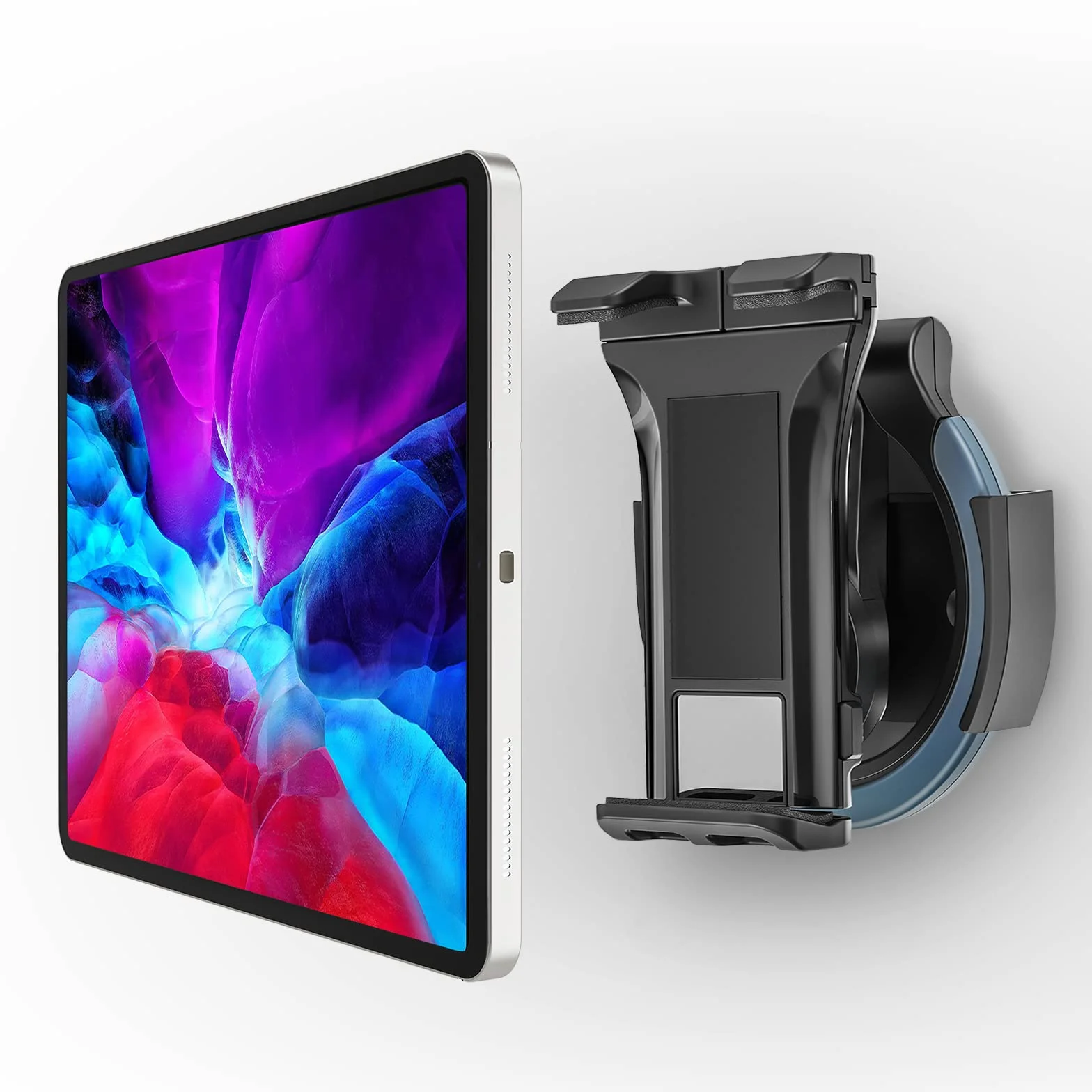 Padwa Lifestyle 360° Obrotowy Uchwyt Ścienny z Gniazdem Ładowania Uniwersalny 4,7-11 cali do Tabletu/Smartfona Antyprzewrotny Stabilny