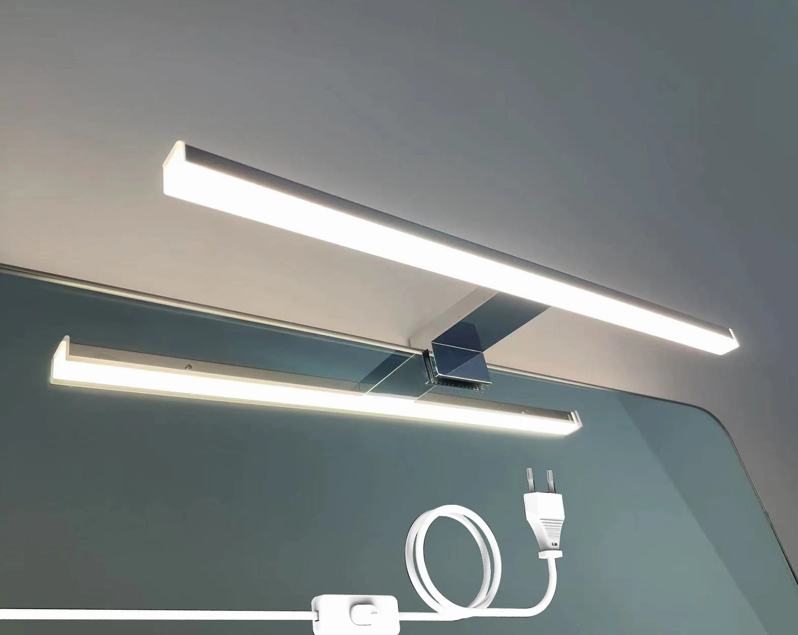 lampa do lustro, 8W 800lm 40cm, oświetlenie szafki z lustrem 230V IP44, biel naturalna 4000K CRI>80