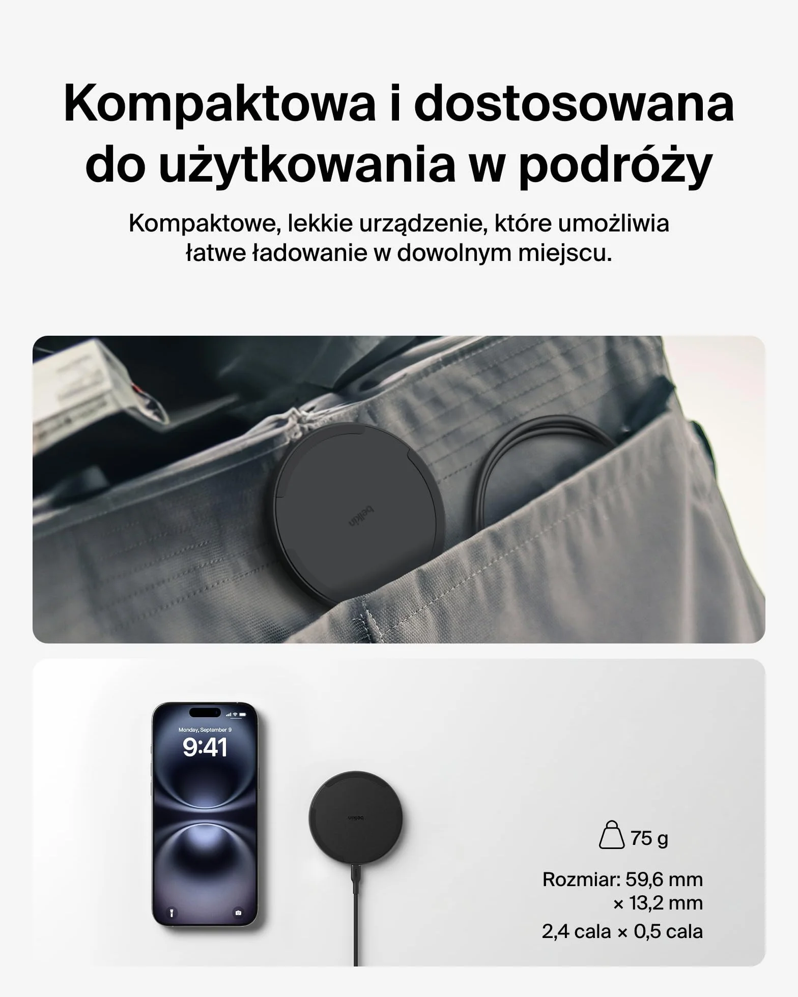 Belkin Bezprzewodowa Podkładka Ładująca 15W Qi Czarna