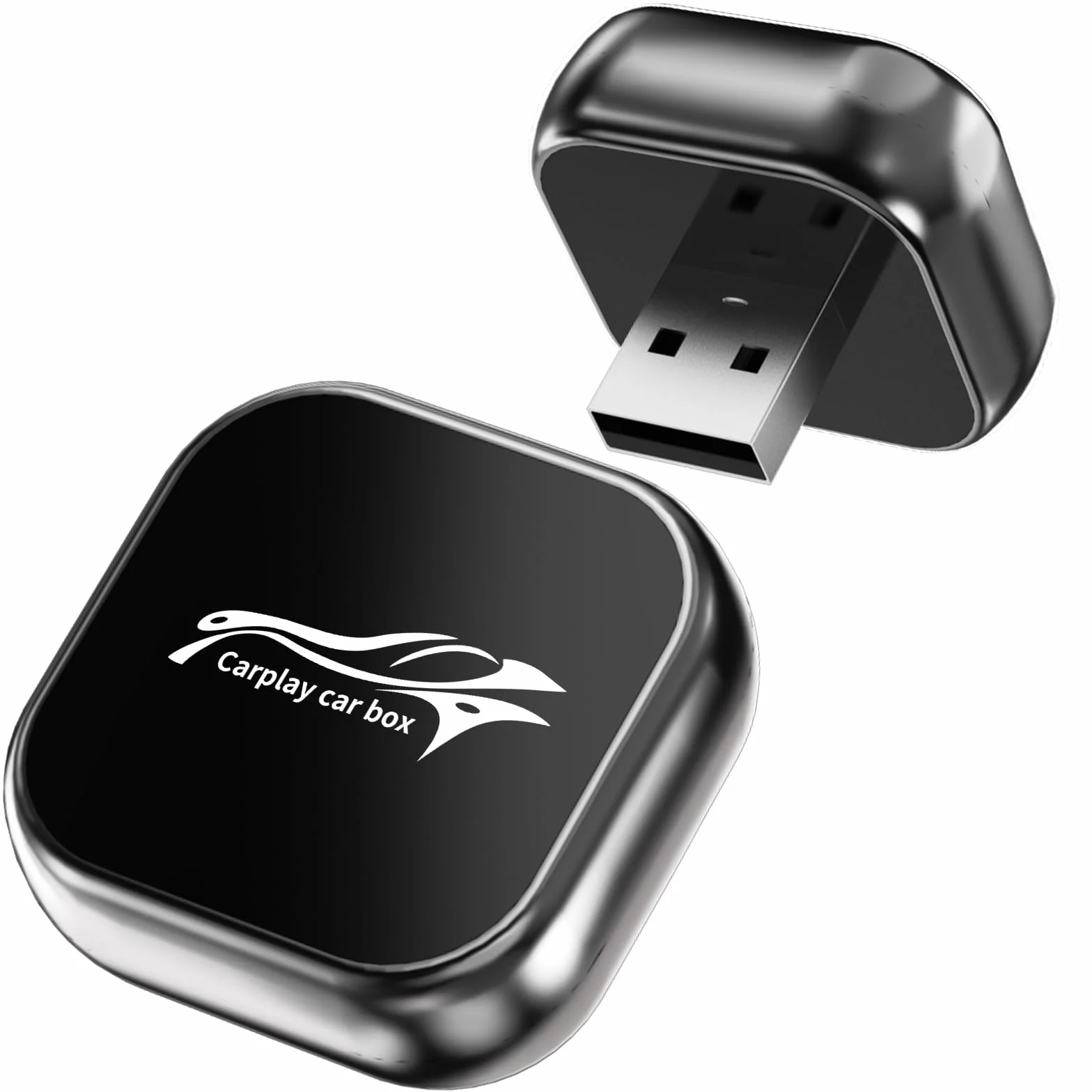 Wireless CarPlay Adapter 2-in-1 CarPlay Android Auto Mini Snug Fit Design for iPhone iOS 10+ Android 11+