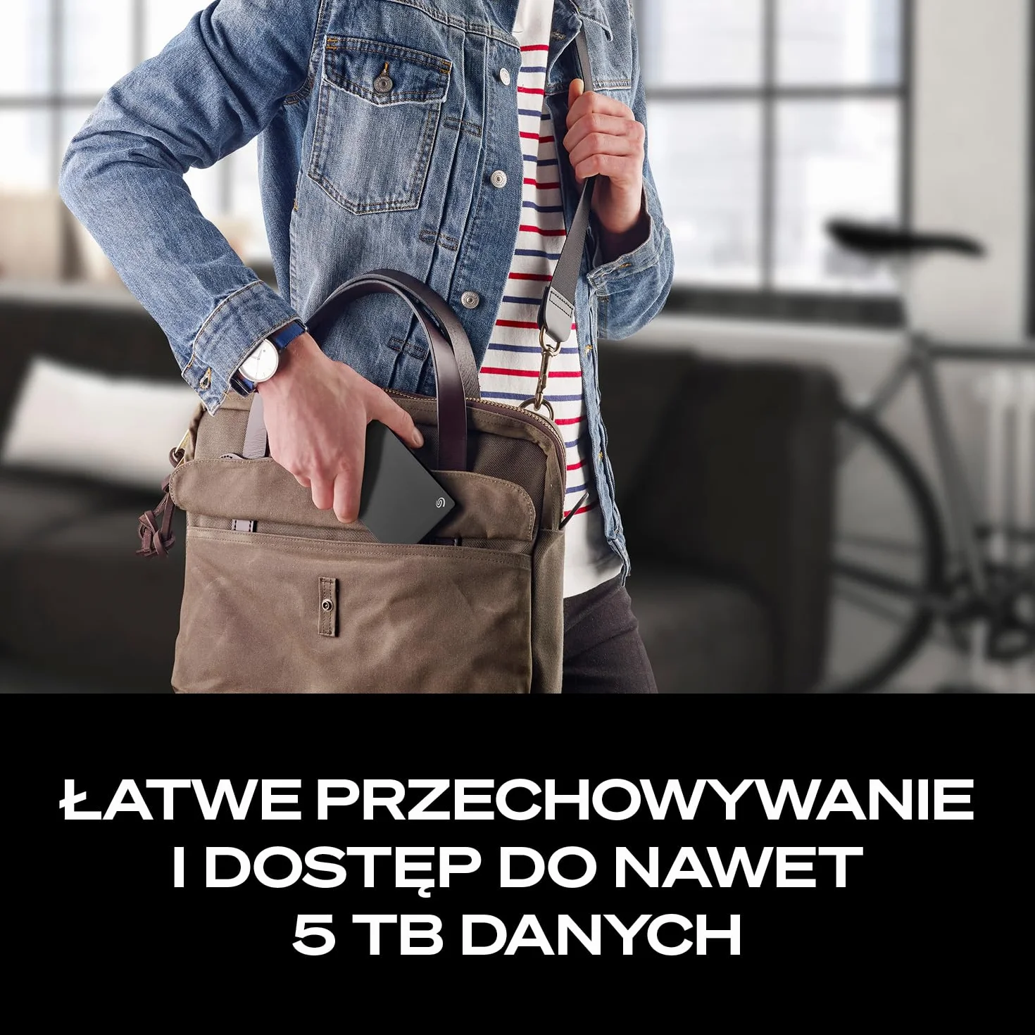 Seagate Portable Drive 2TB, Zewnętrzny dysk twardy przenośny 2.5", USB 3.0, Czarny