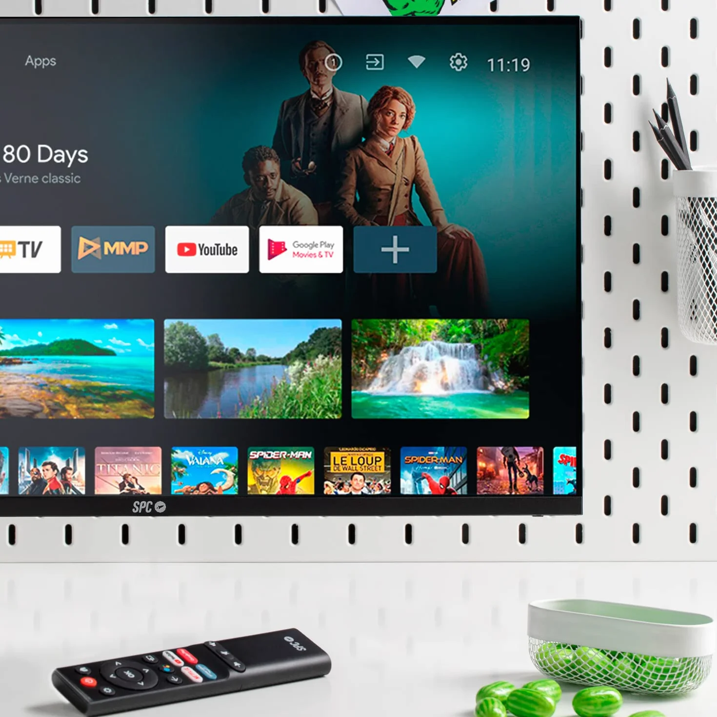Monitor SPC 24" Full HD Android TV wbudowane głośniki pilot zdalnego sterowania