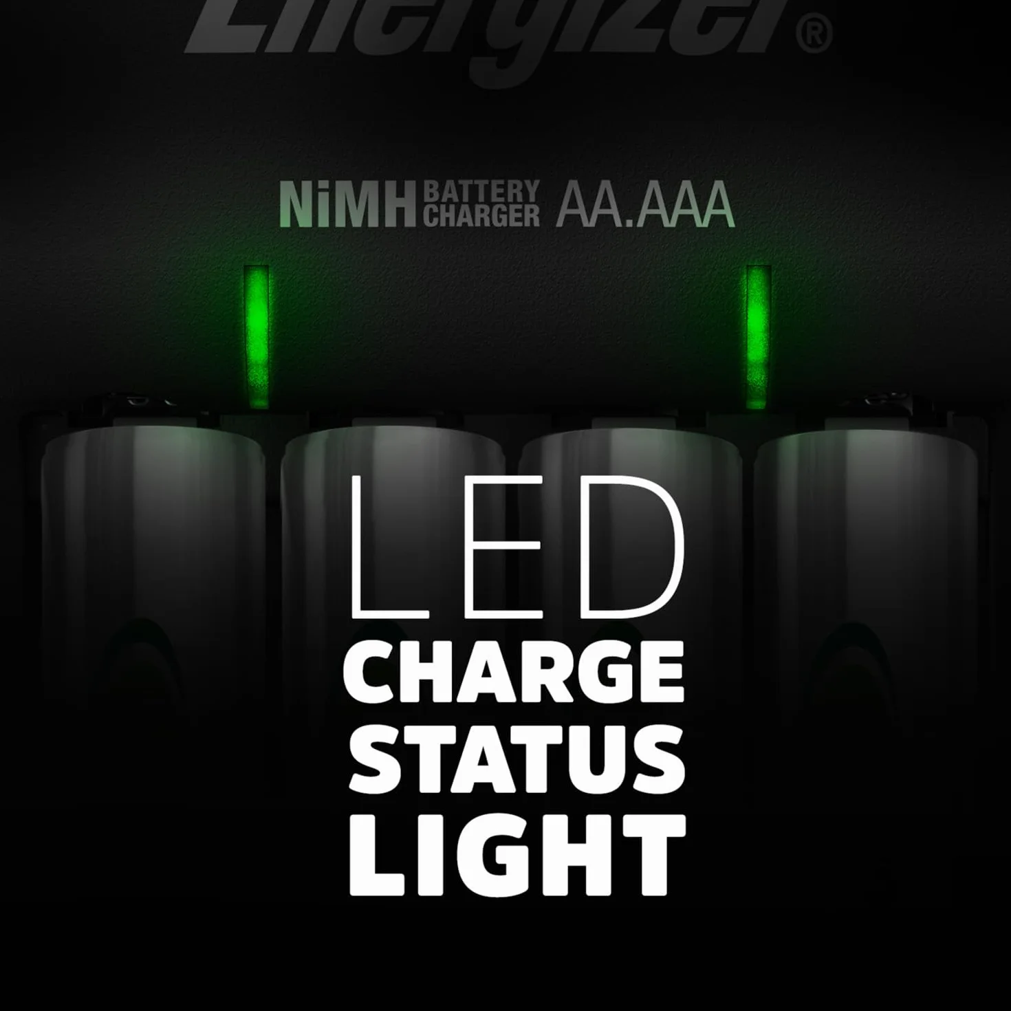 Energizer 639837 Ładowarka do Akumulatorów, Czarny, 4 Sztuki