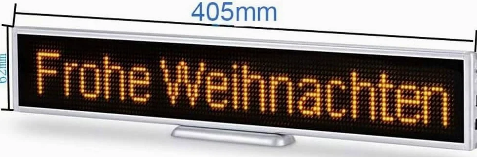Znak LED Pulpit Przewijany ekran informacyjny Tablica informacyjna Przewijany znak LED Programowalna dioda LED (Color : Bianco)