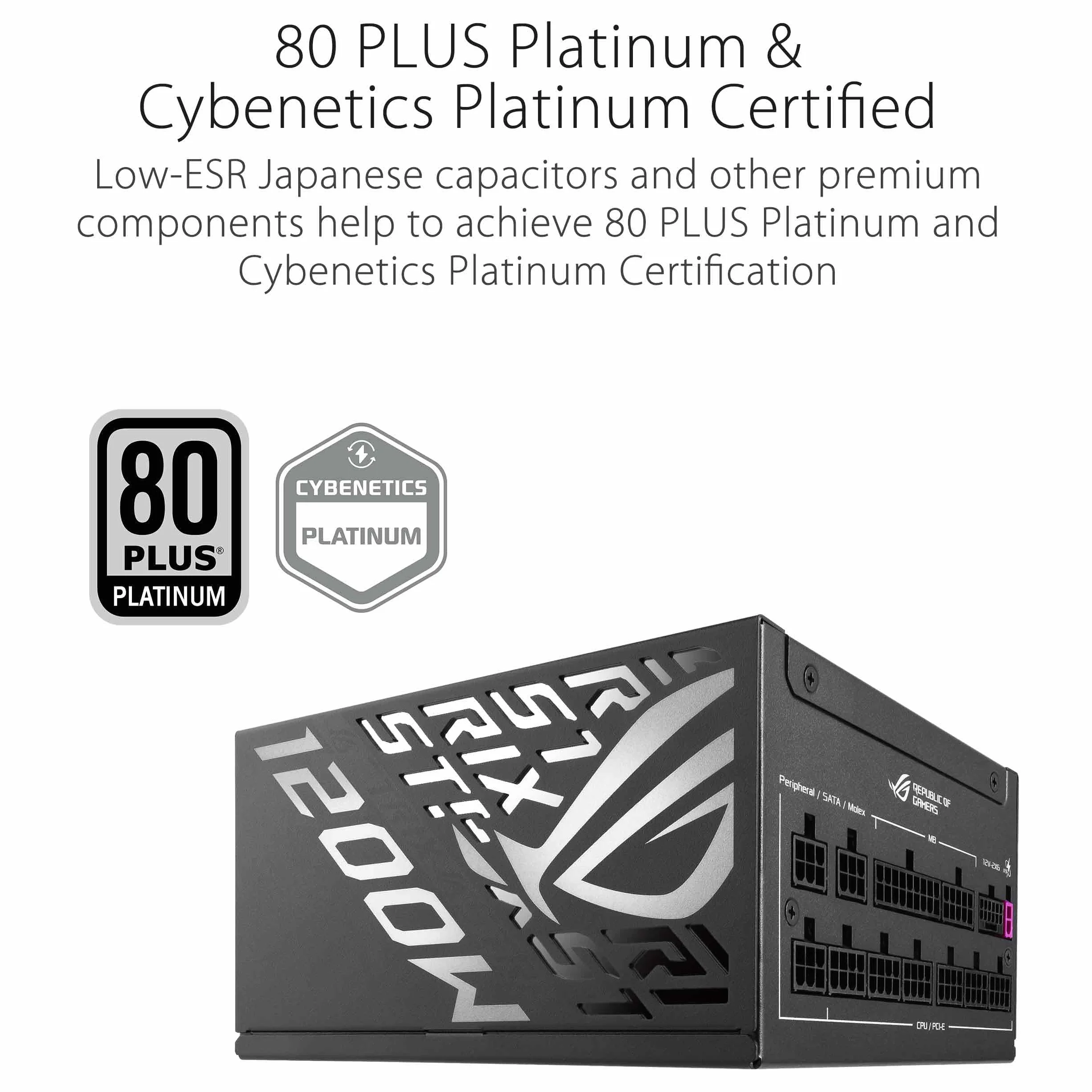 ASUS ROG Strix 1200 W Platinum zasilacz modułowy 80 Plus ATX 3.1 GAN MOSFET