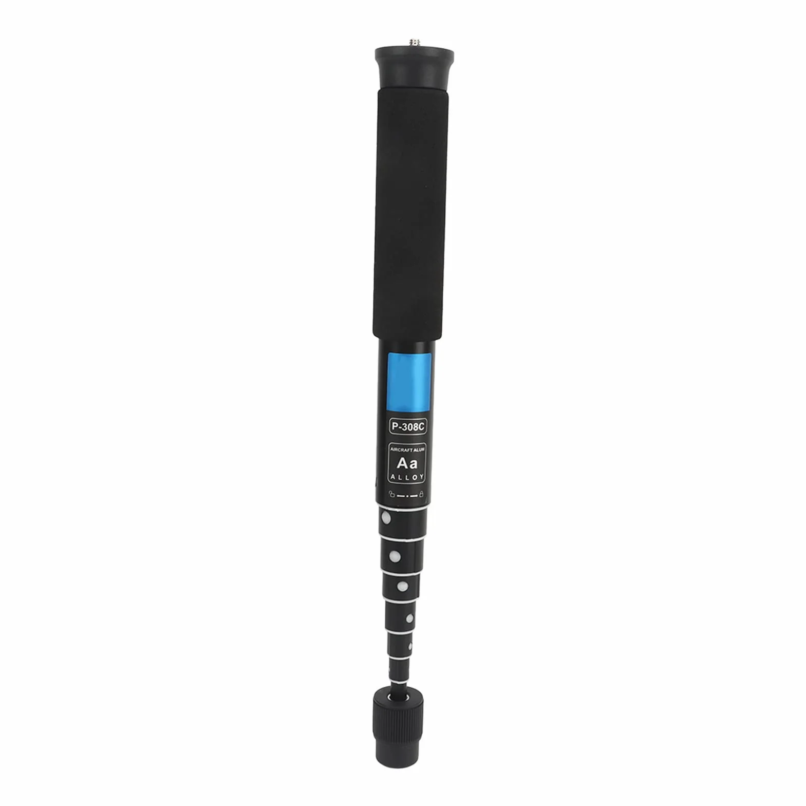 Lekki teleskopowy monopod aparatu 8 sekcji 28-157 cm z szybkim zapięciem antypoślizgowy