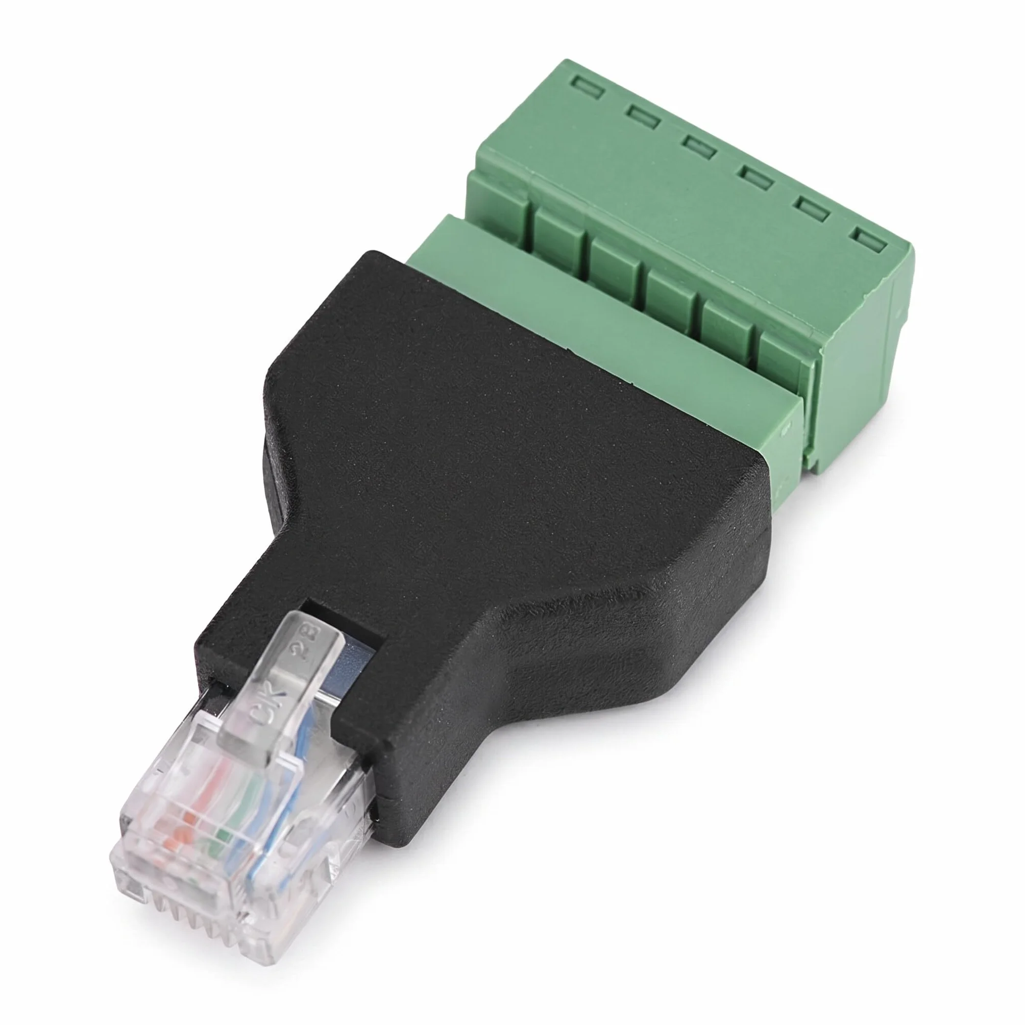 Wtyczka 6P6C RJ12 z ekranowanym adapterem do CCTV 6-biegunowa